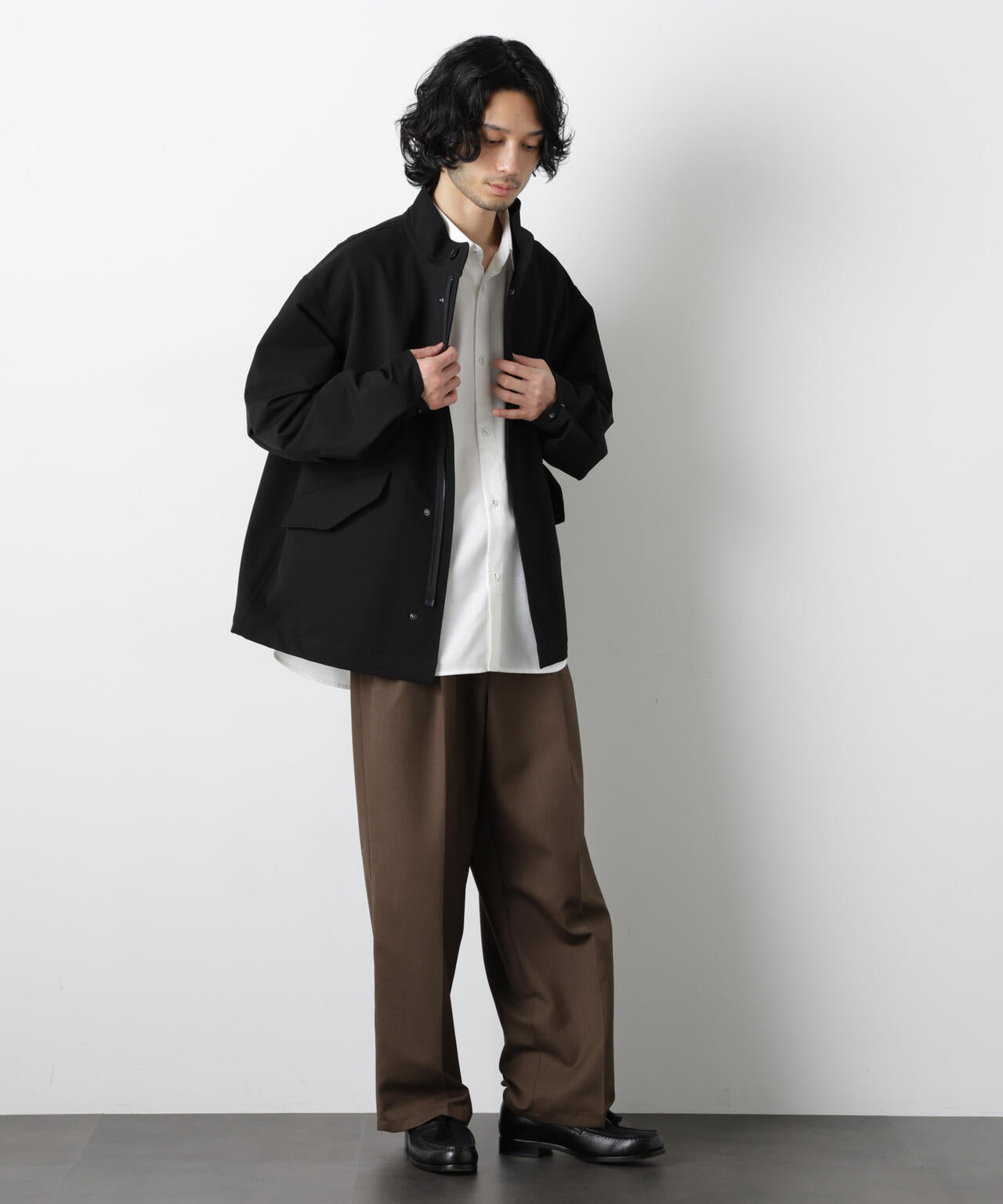 ドレープショートモッズブルゾン