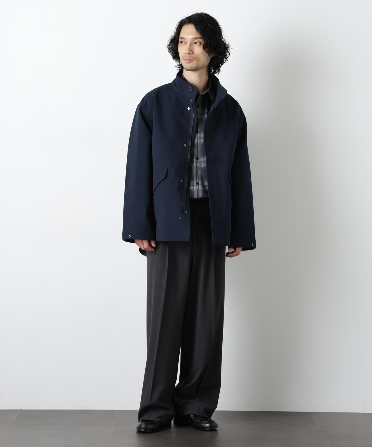 ドレープショートモッズブルゾン