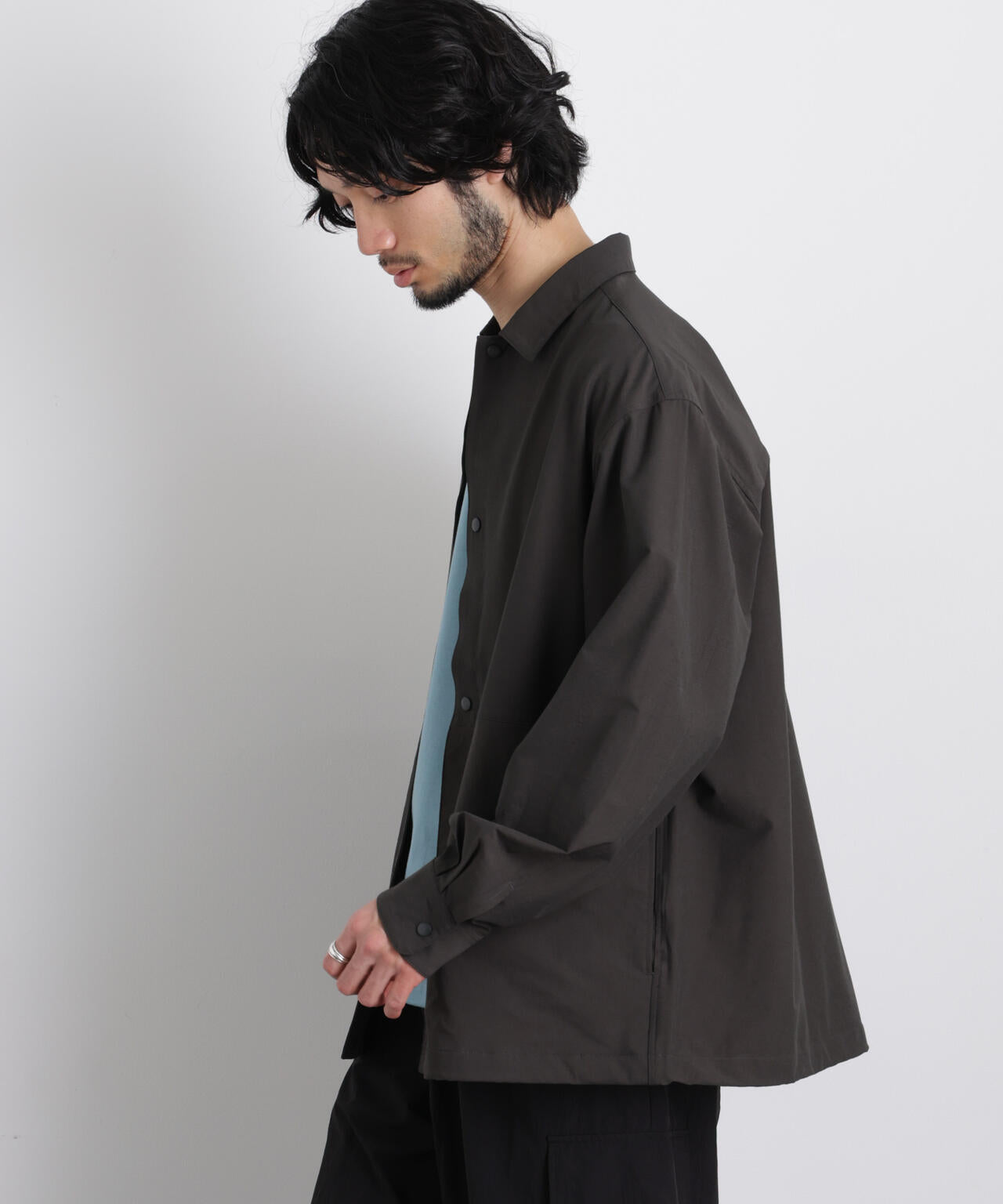 ストレッチワイドシャツブルゾン 6726112210
