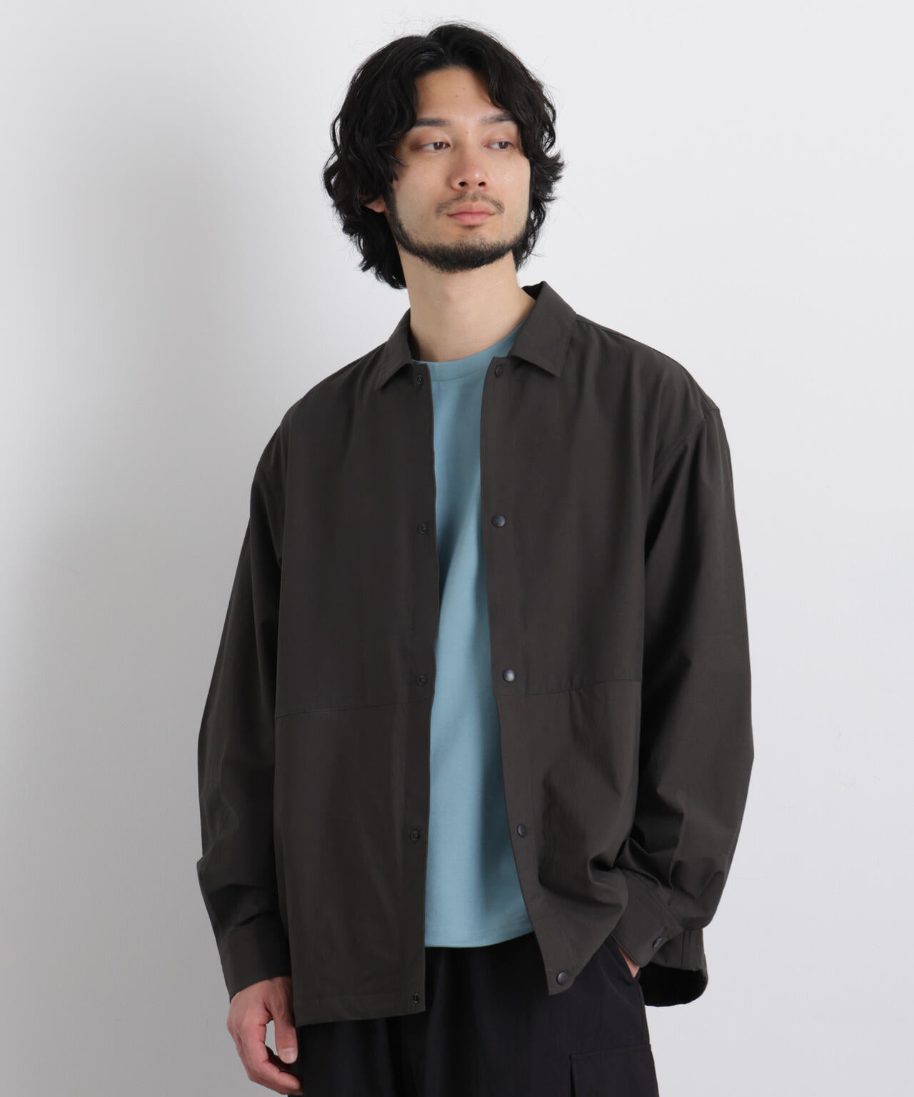 ストレッチワイドシャツブルゾン 6726112210