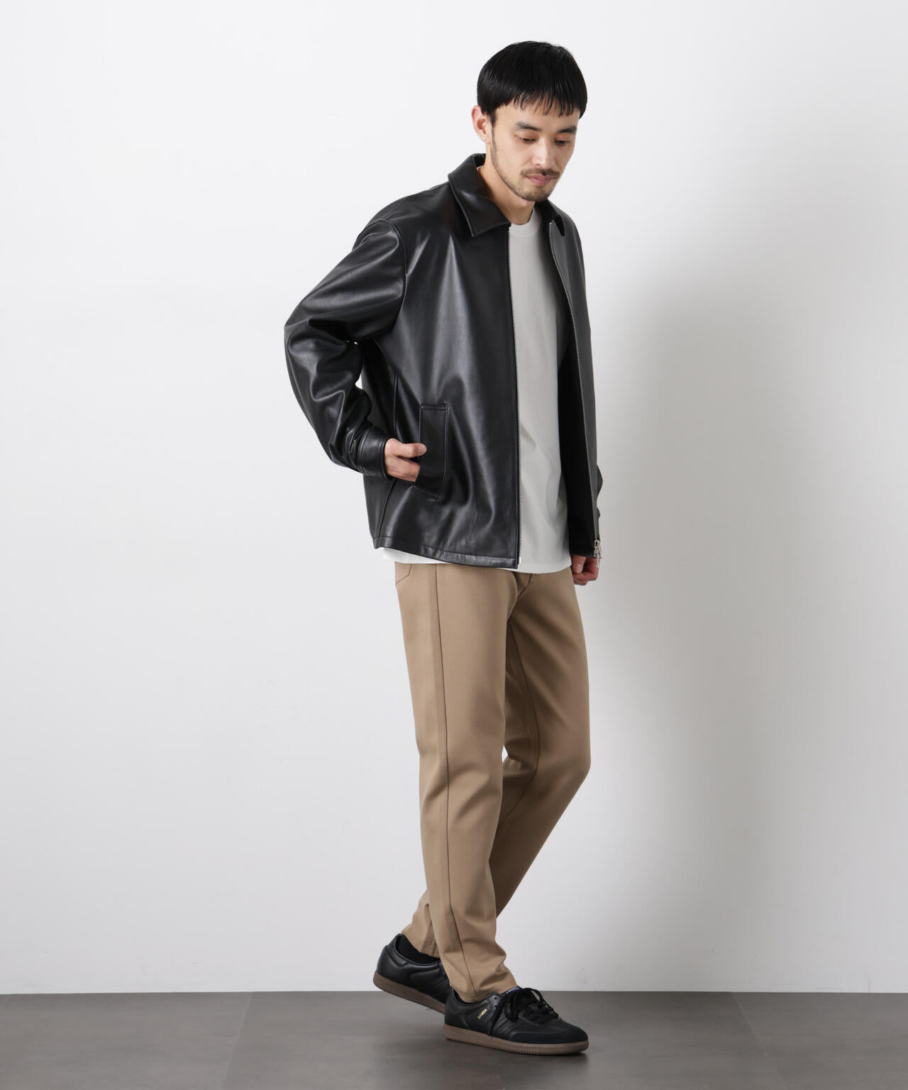 レザーシングルライダースジャケット 6726113201