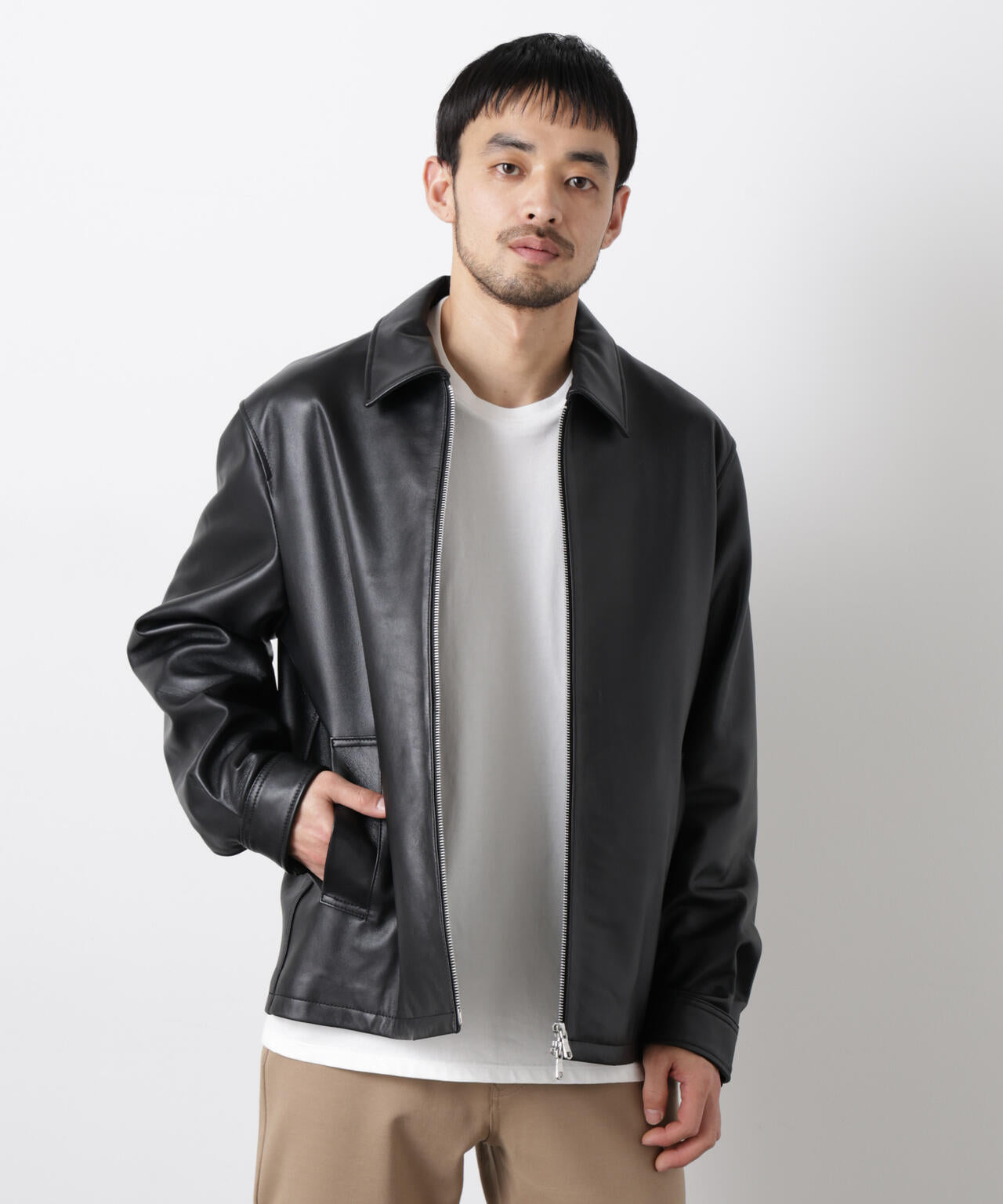 レザーシングルライダースジャケット 6726113201