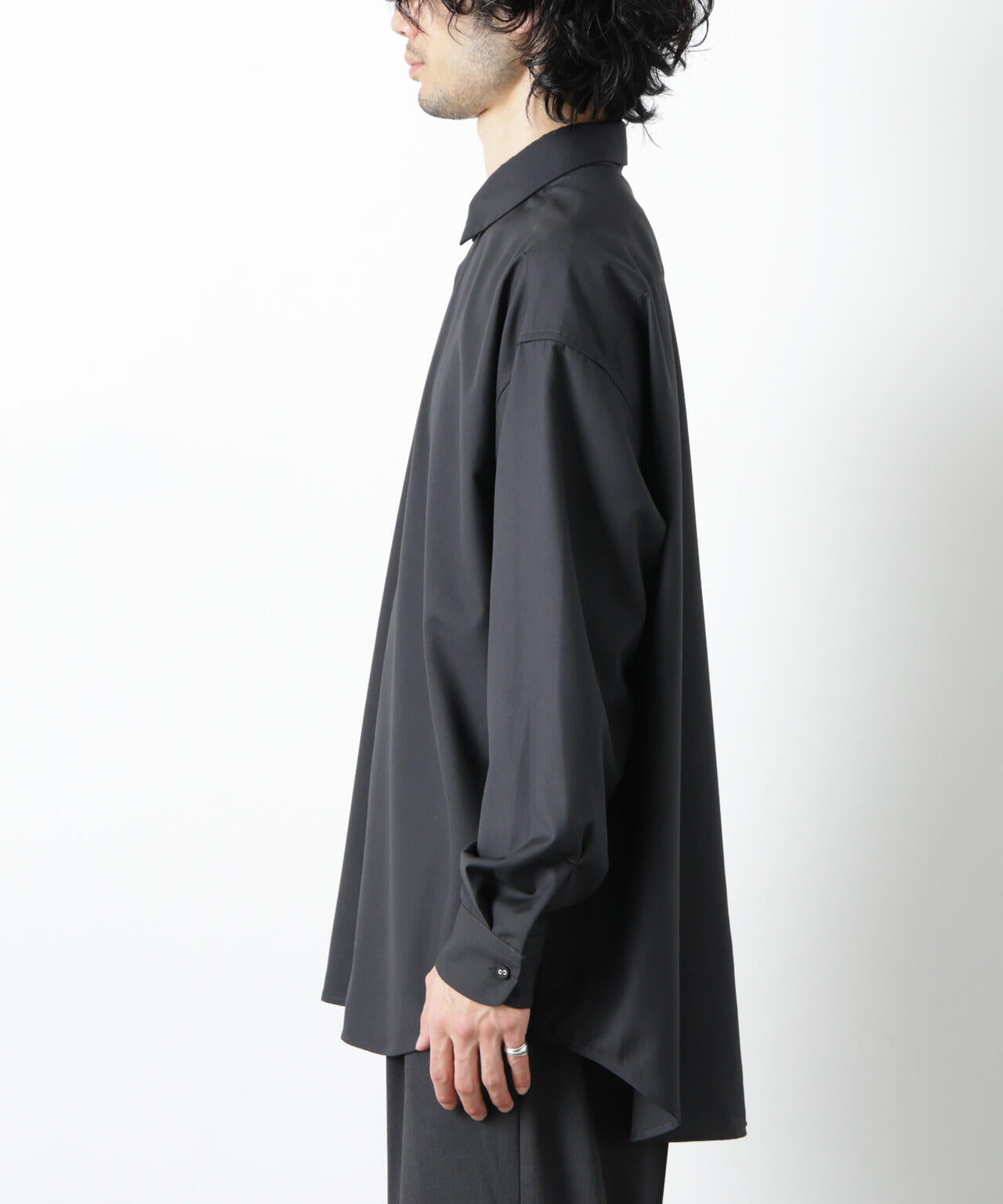 ビッグドレープシャツ 長袖