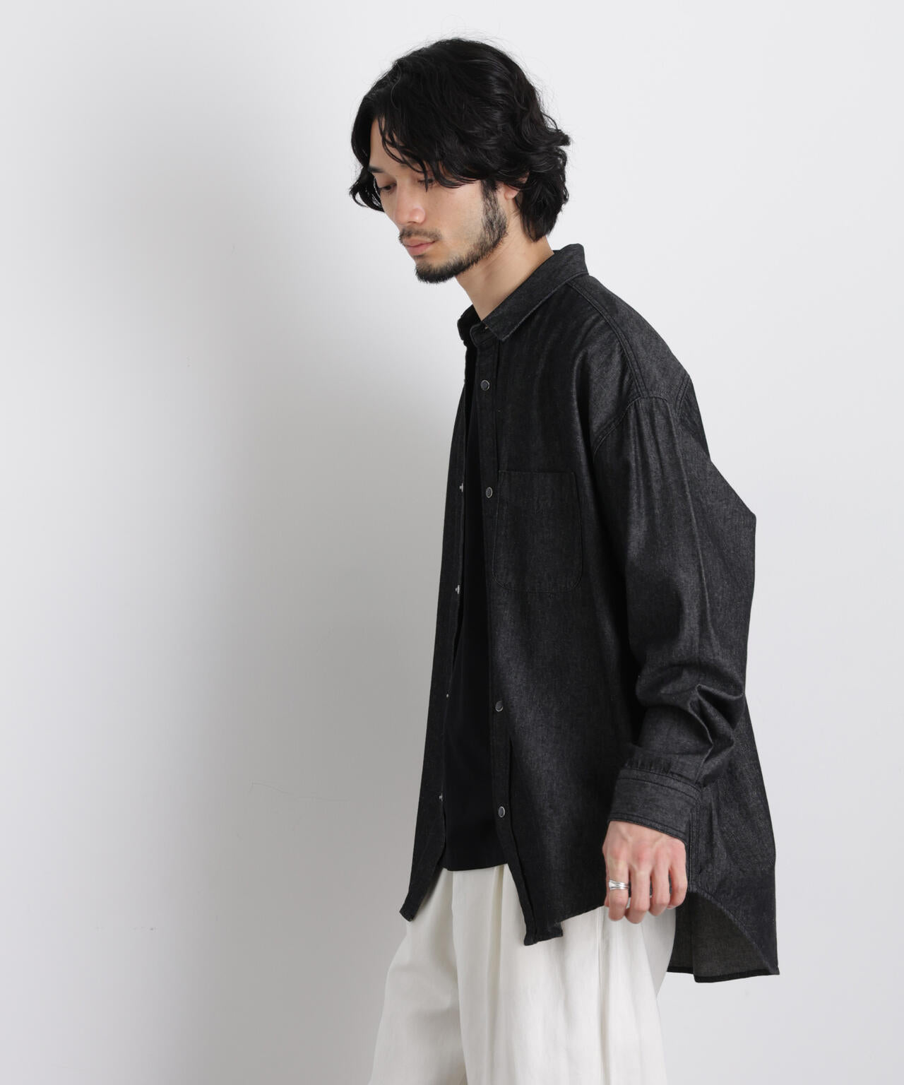 6.5oz リラックスデニムシャツ 長袖 6726120203