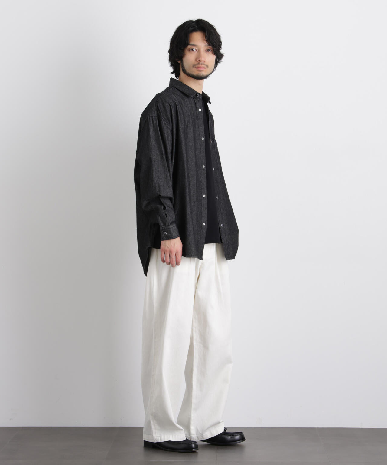 6.5oz リラックスデニムシャツ 長袖 6726120203