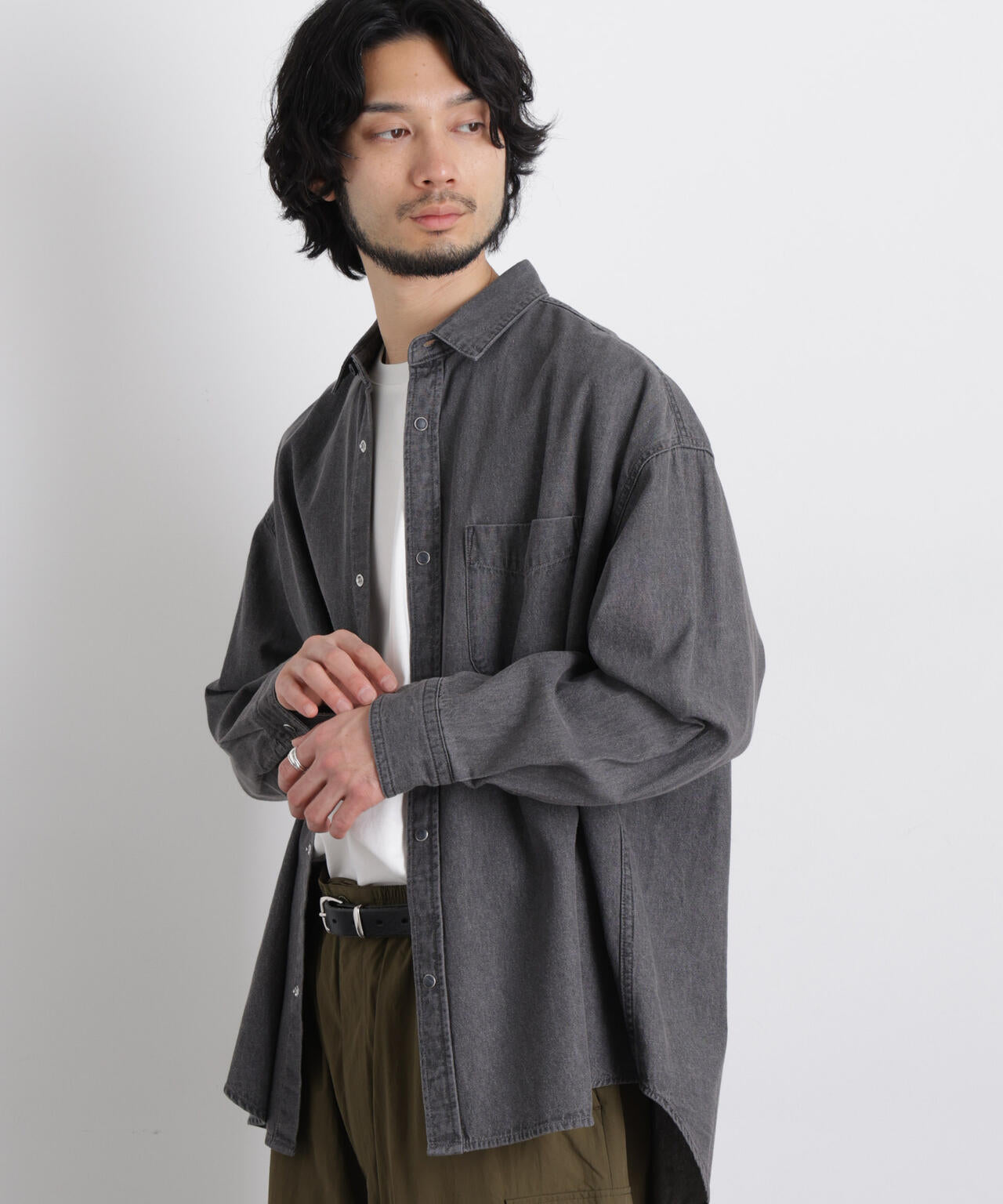 6.5oz リラックスデニムシャツ 長袖 6726120203