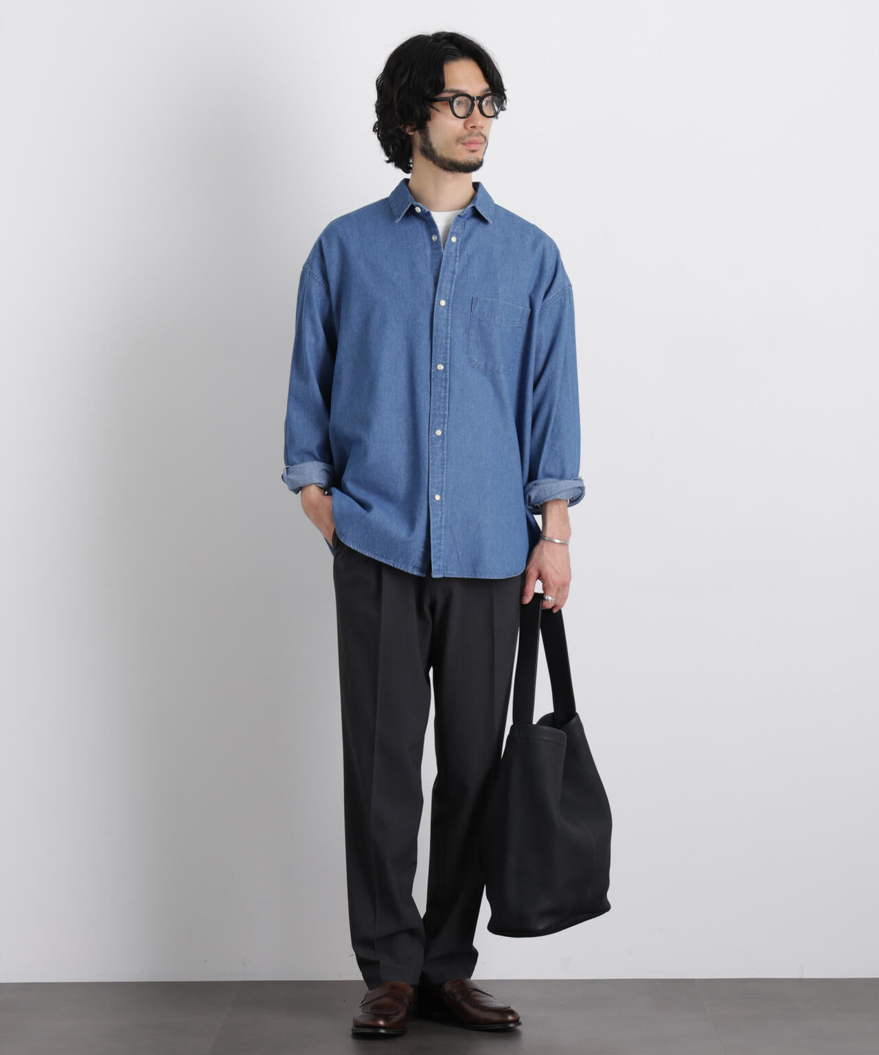 6.5oz リラックスデニムシャツ 長袖 6726120203