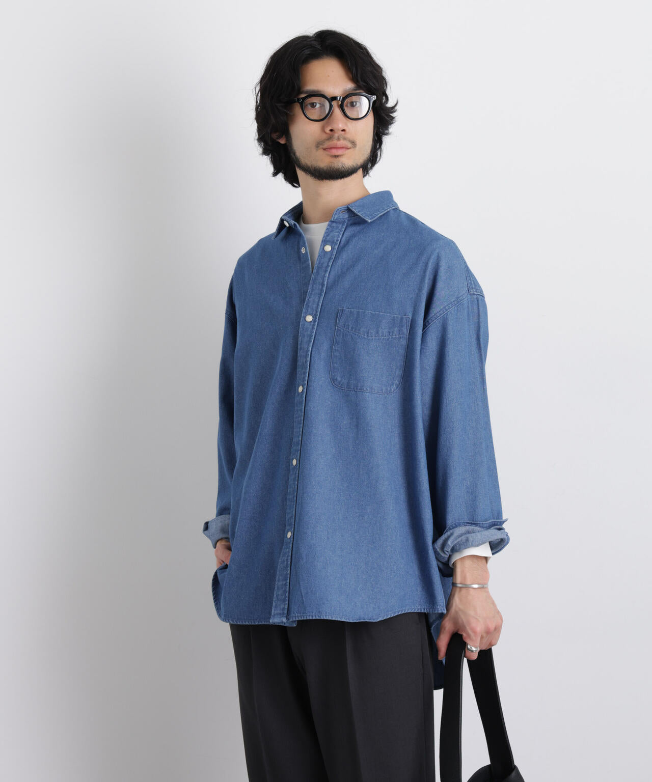 6.5oz リラックスデニムシャツ 長袖 6726120203