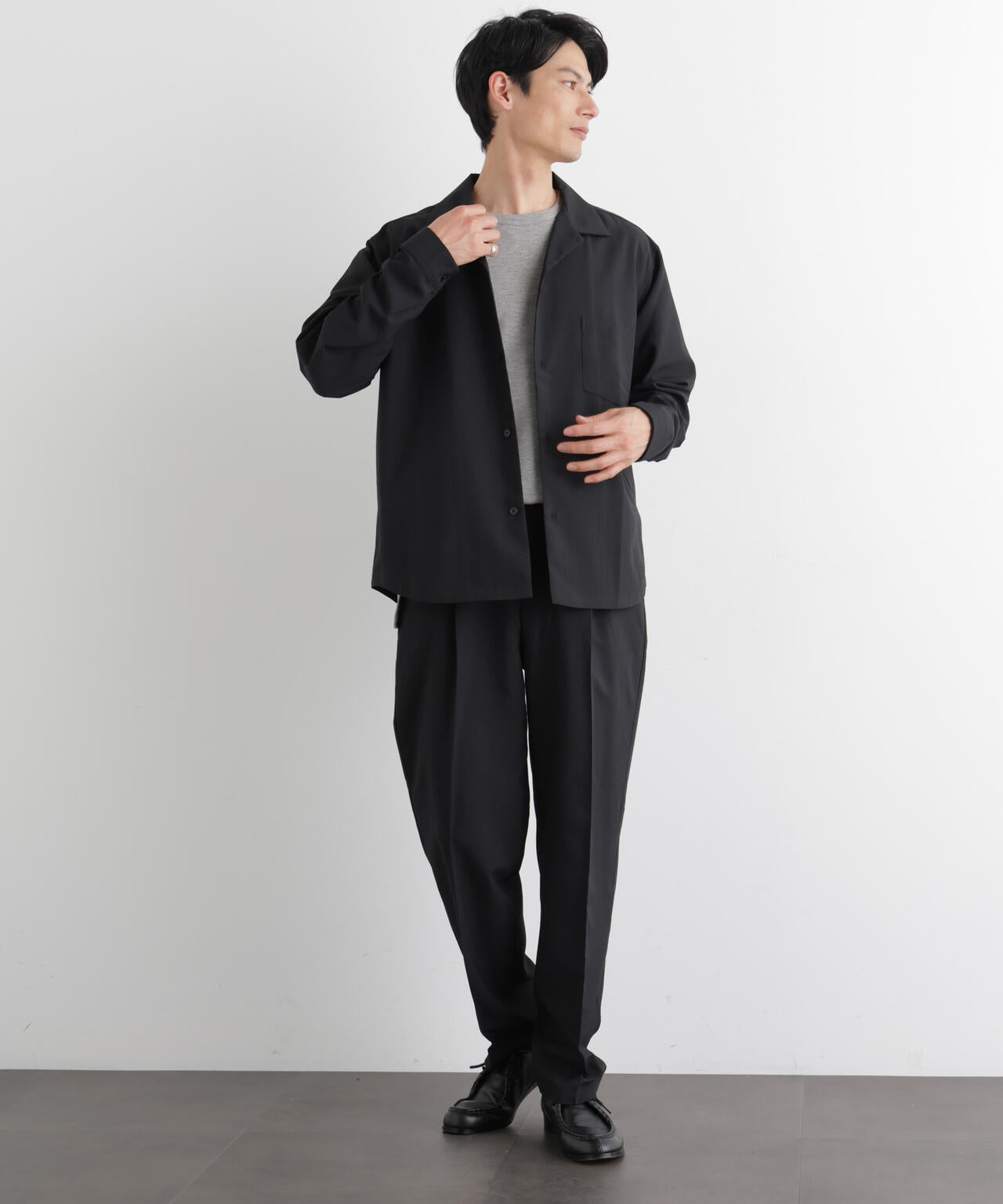 セオアルファ オープンカラーシャツ 長袖 6726120205