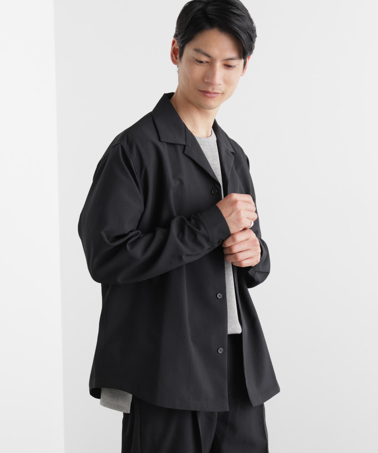 セオアルファ オープンカラーシャツ 長袖 6726120205