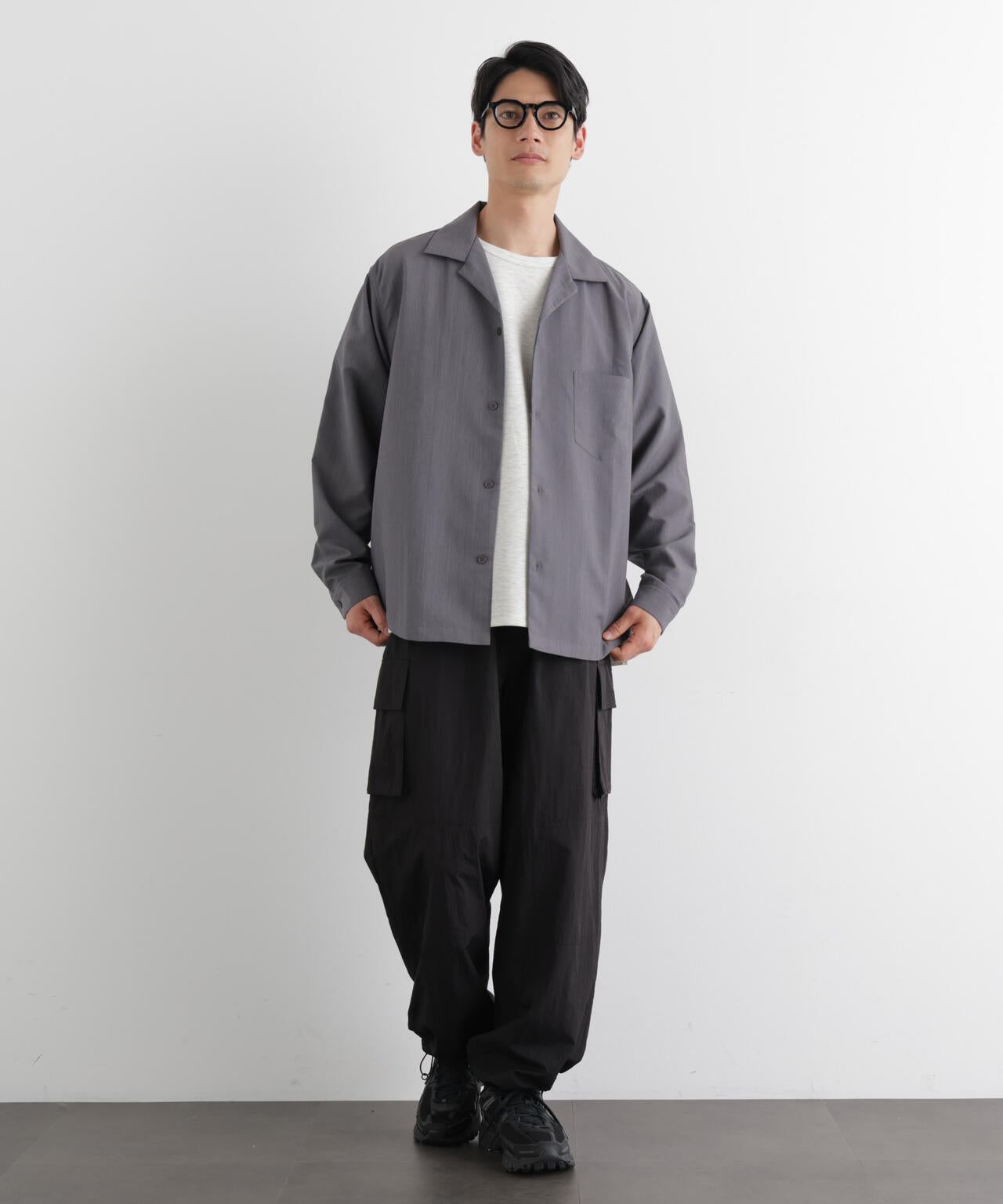 セオアルファ オープンカラーシャツ 長袖 6726120205