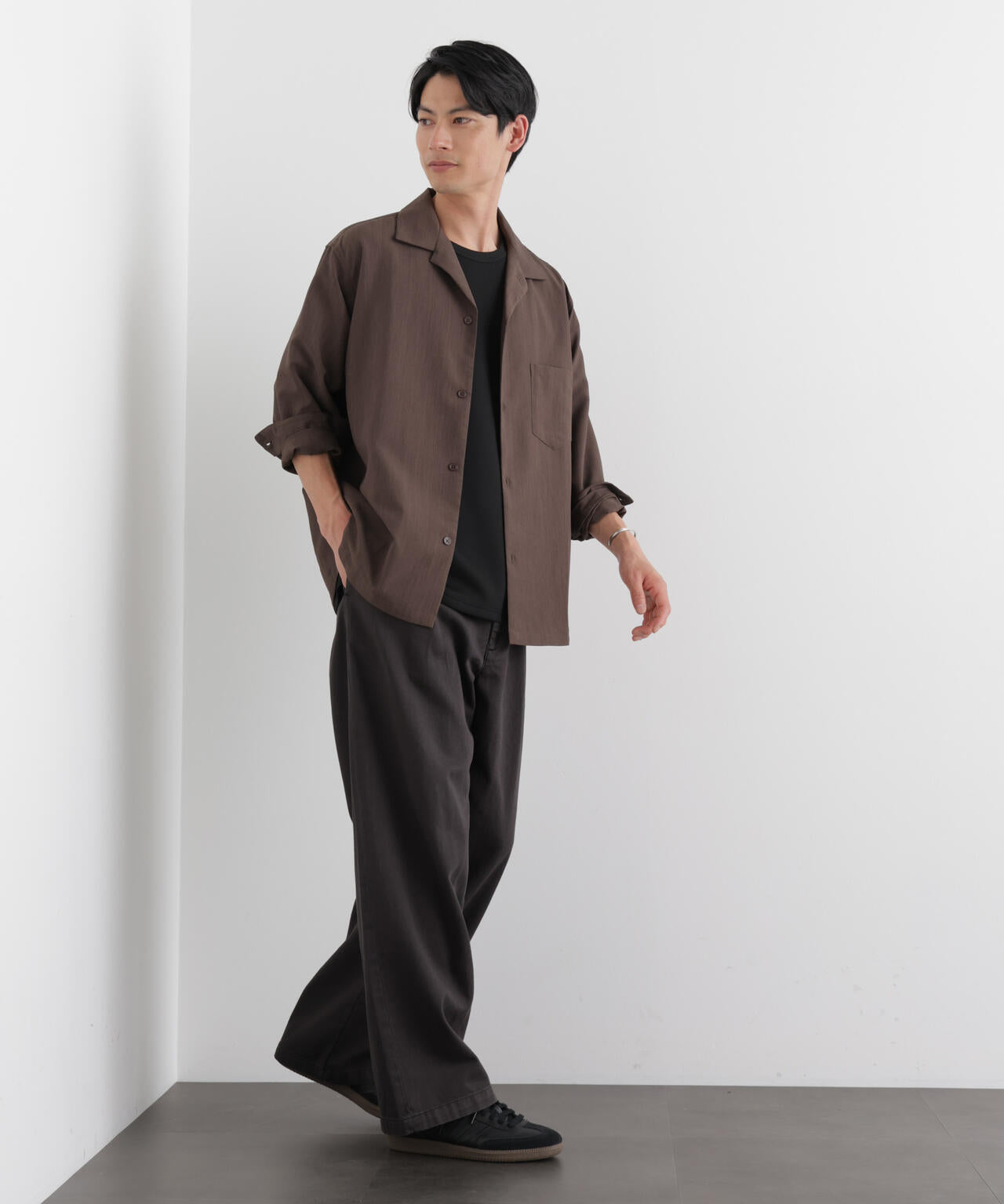 セオアルファ オープンカラーシャツ 長袖 6726120205