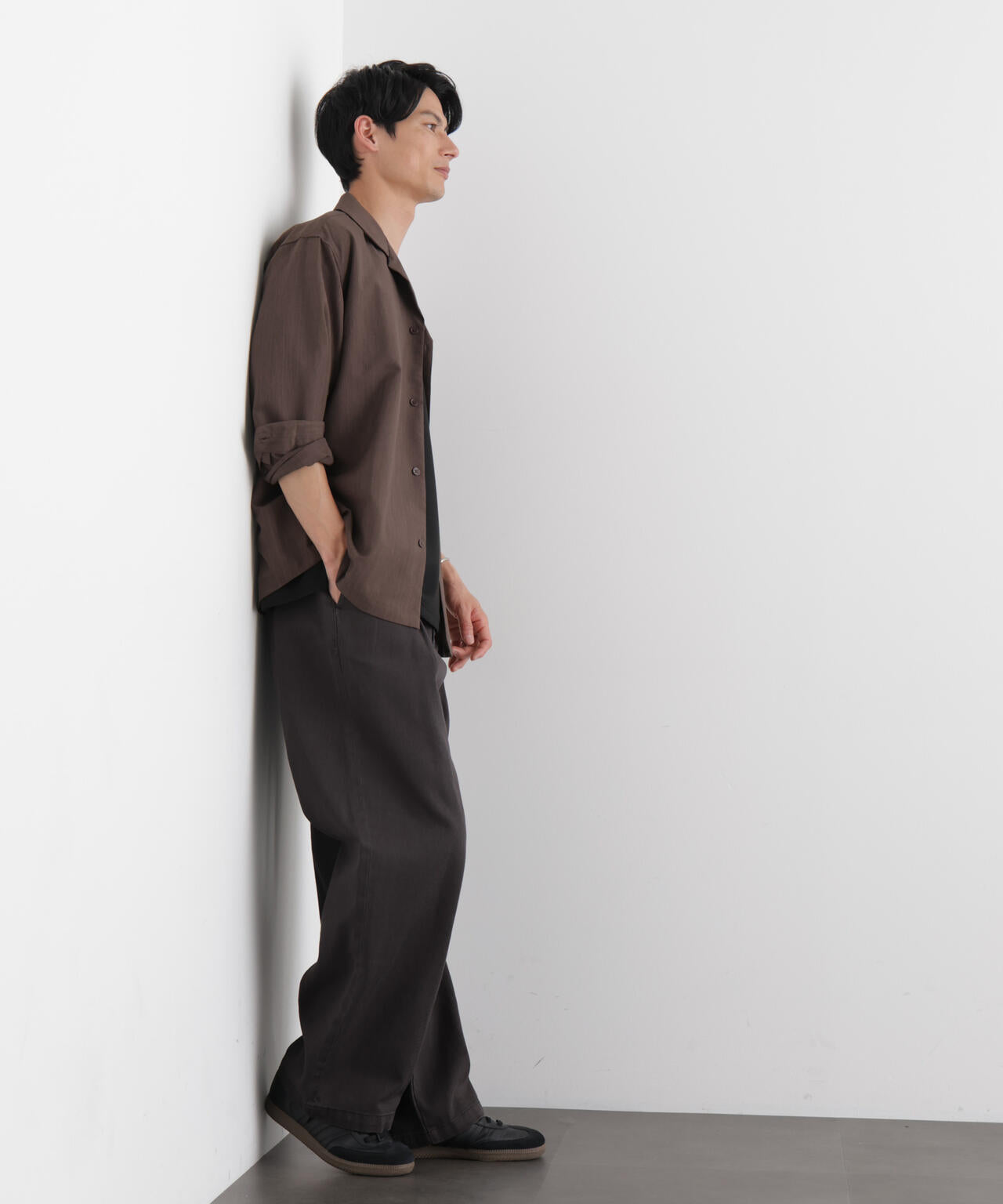 セオアルファ オープンカラーシャツ 長袖 6726120205