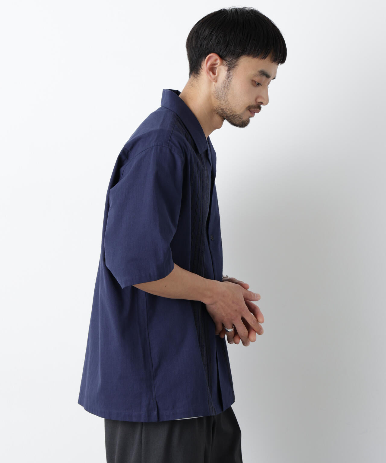 コットン刺繍シャツ 半袖 6726121215