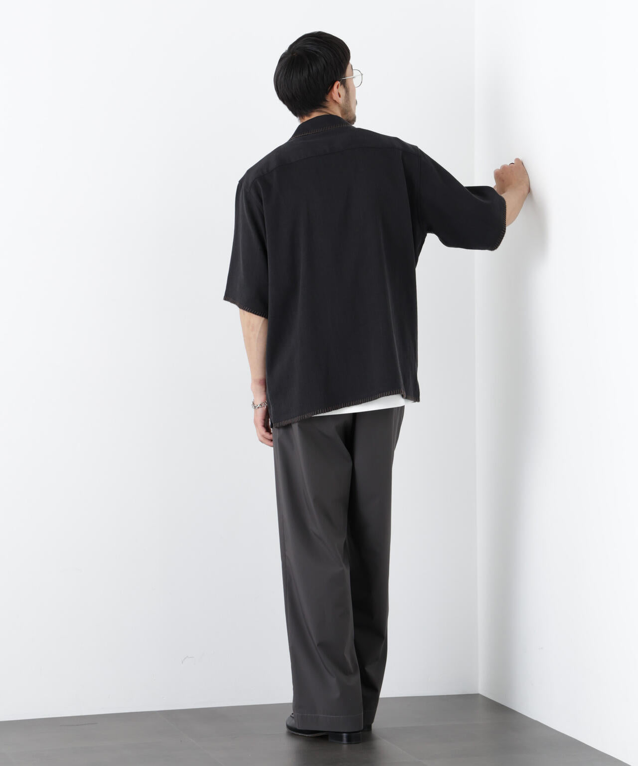 ブランケットステッチシャツ 半袖 6726121218