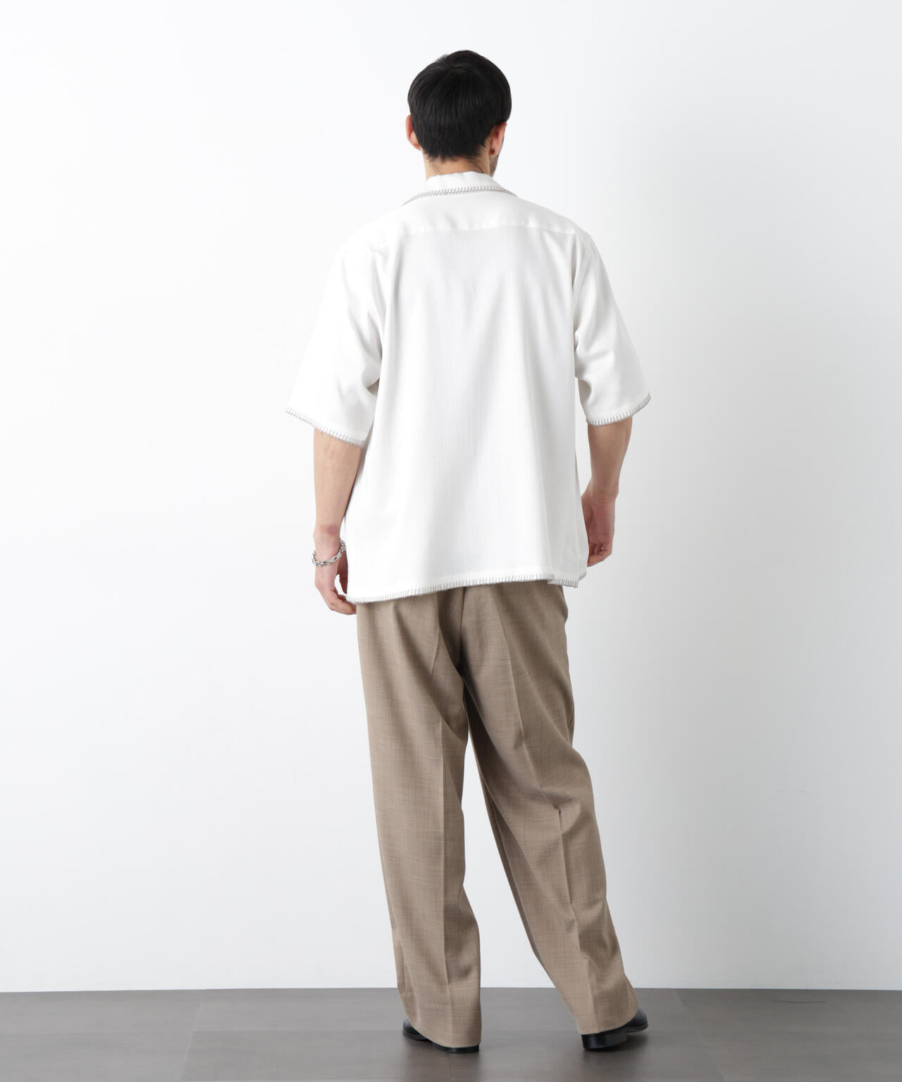ブランケットステッチシャツ 半袖 6726121218