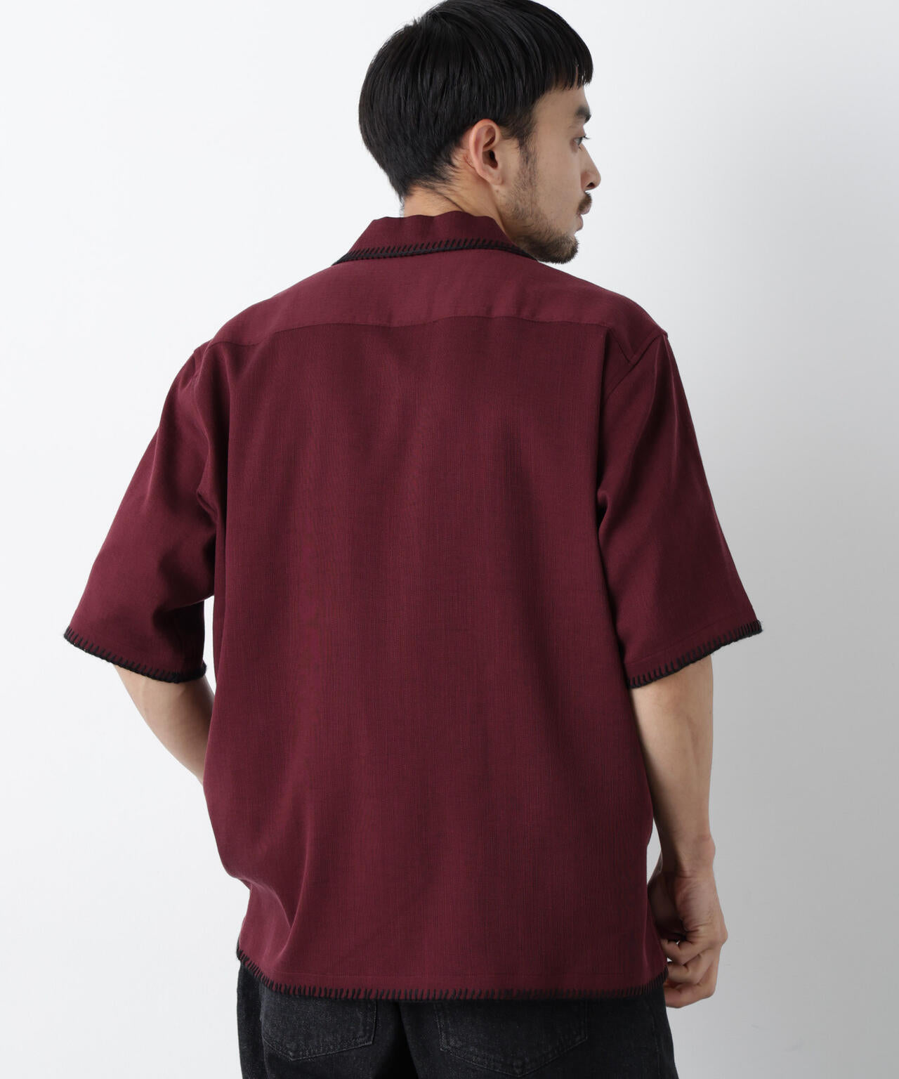 ブランケットステッチシャツ 半袖 6726121218