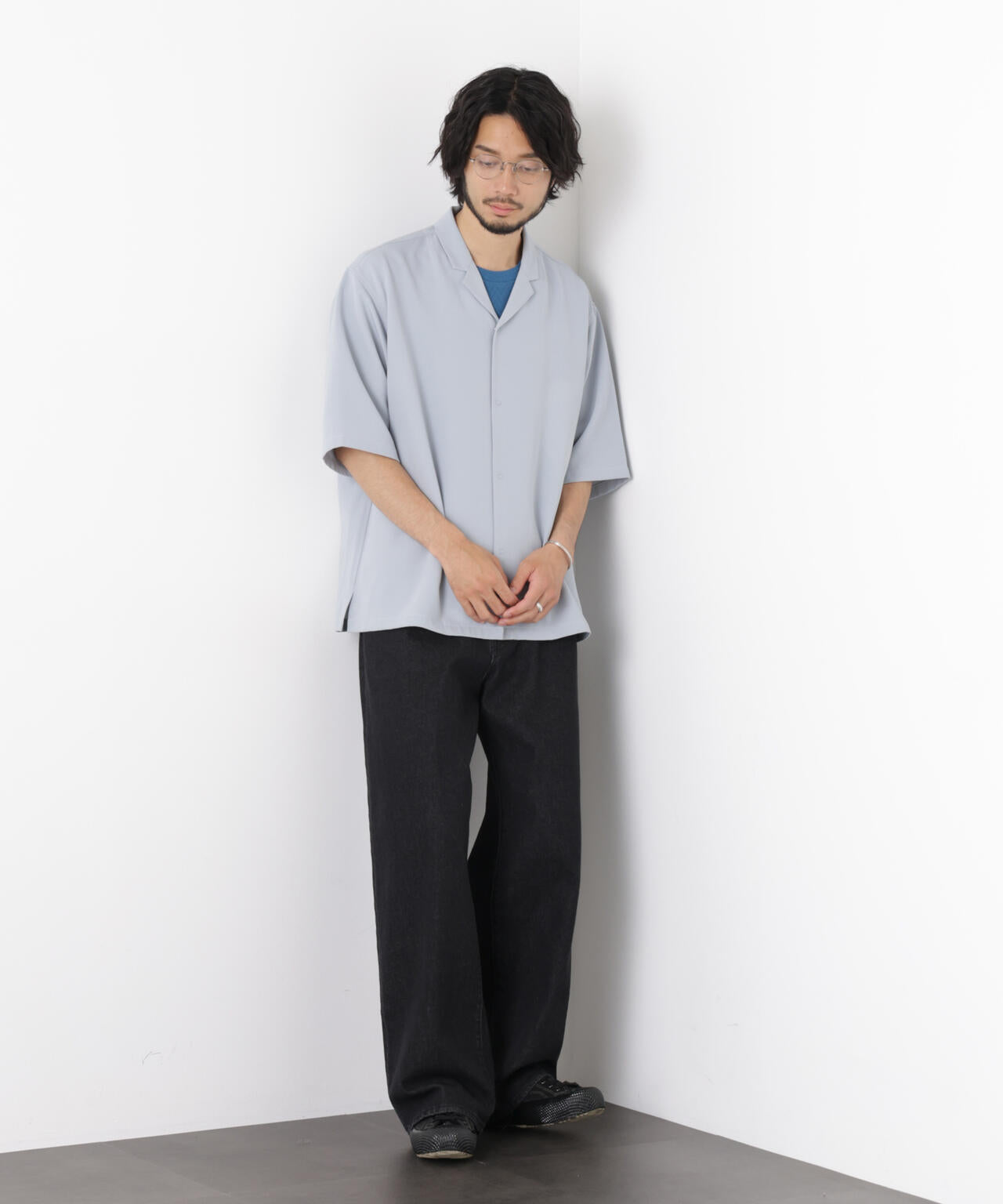 リングドットラペルシャツ 半袖 6726121221
