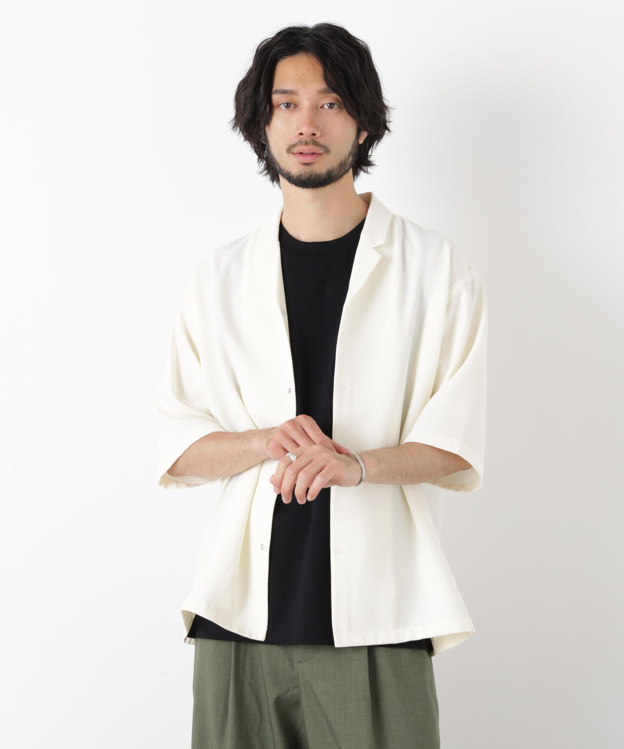 リングドットラペルシャツ 半袖 6726121221