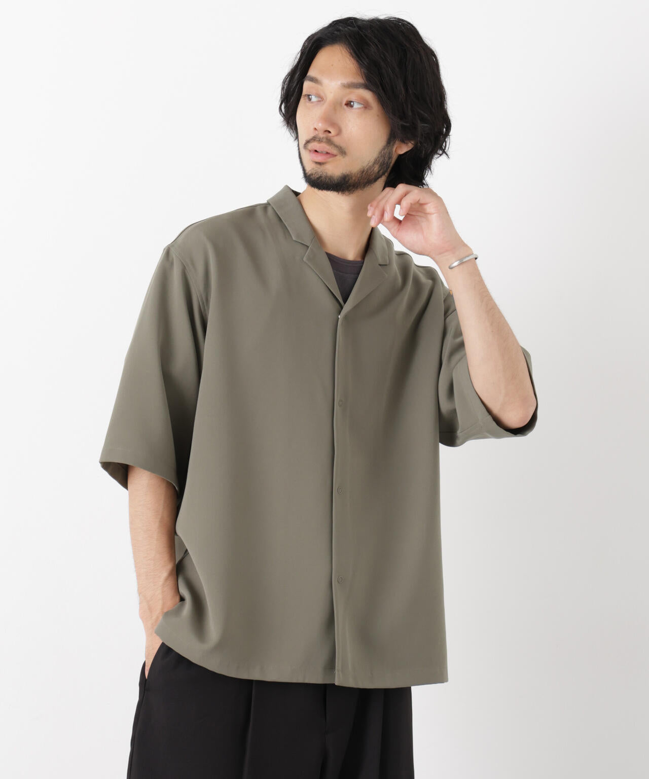 リングドットラペルシャツ 半袖 6726121221