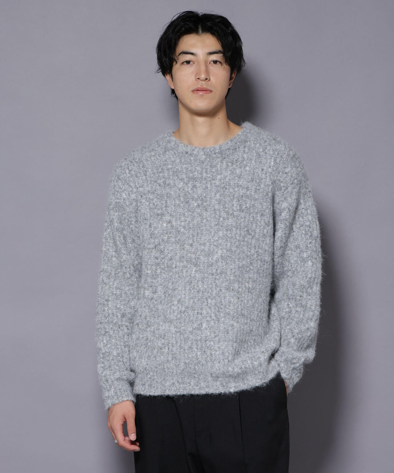 ウールミックスローゲージニット 6726122204