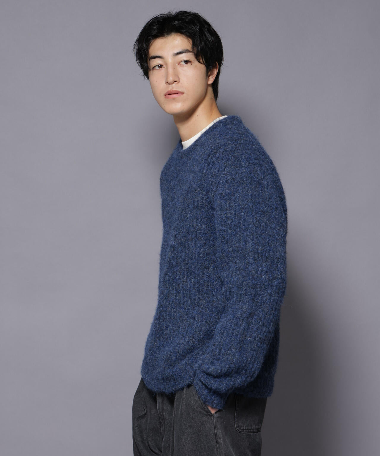 ウールミックスローゲージニット 6726122204