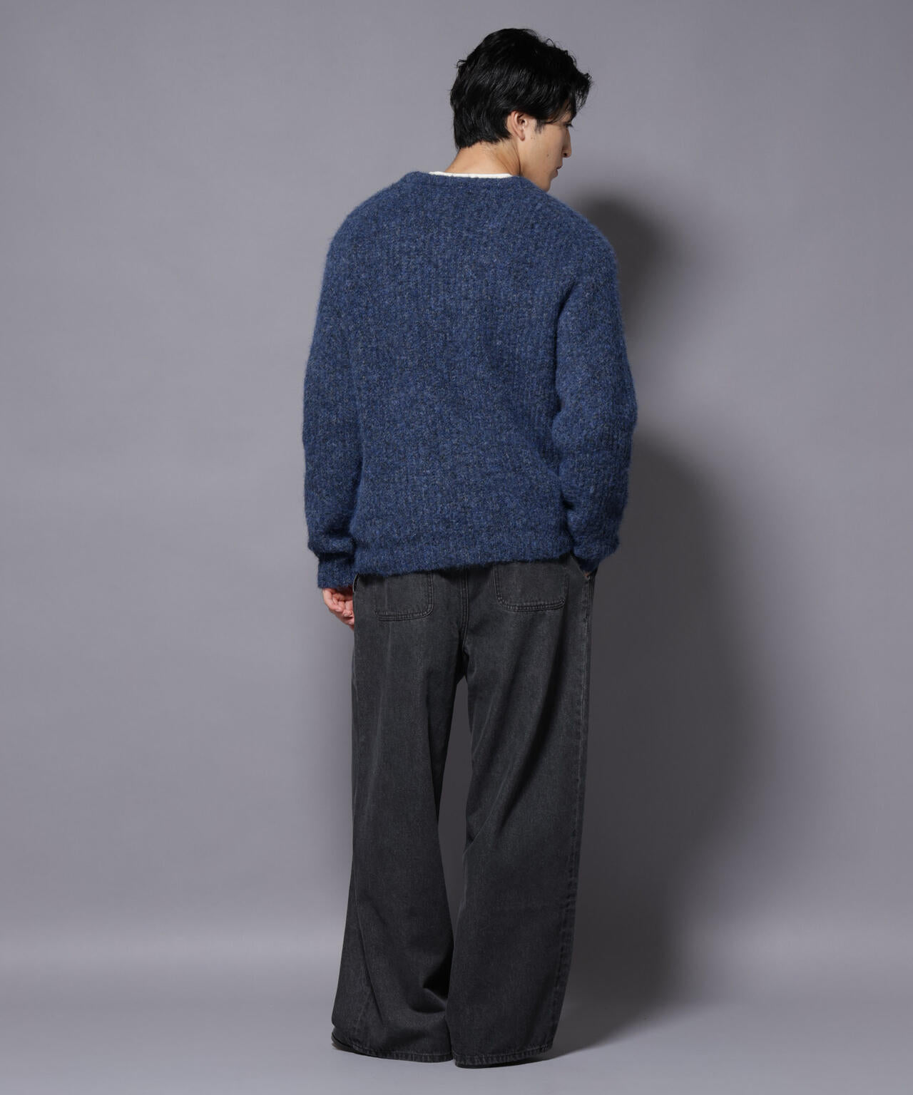 ウールミックスローゲージニット 6726122204