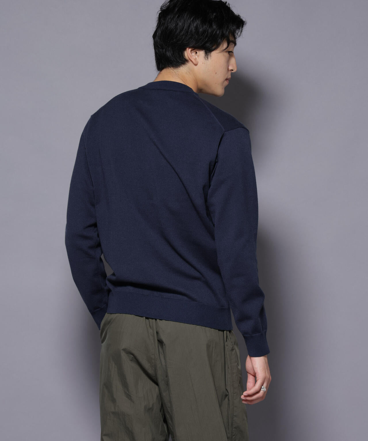 ダブルフェイスストレッチモックネックニット 6726122205