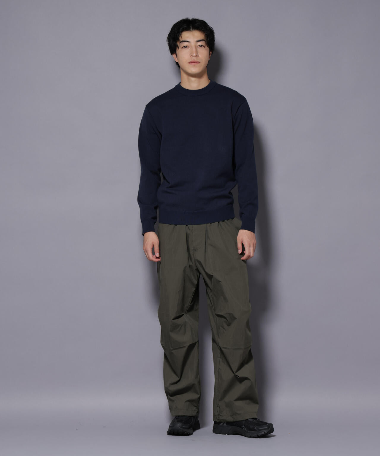 ナノユニバース（NANO universe）/ダブルフェイスストレッチモックネックニット ダブルフェイスストレッチモックネックニット