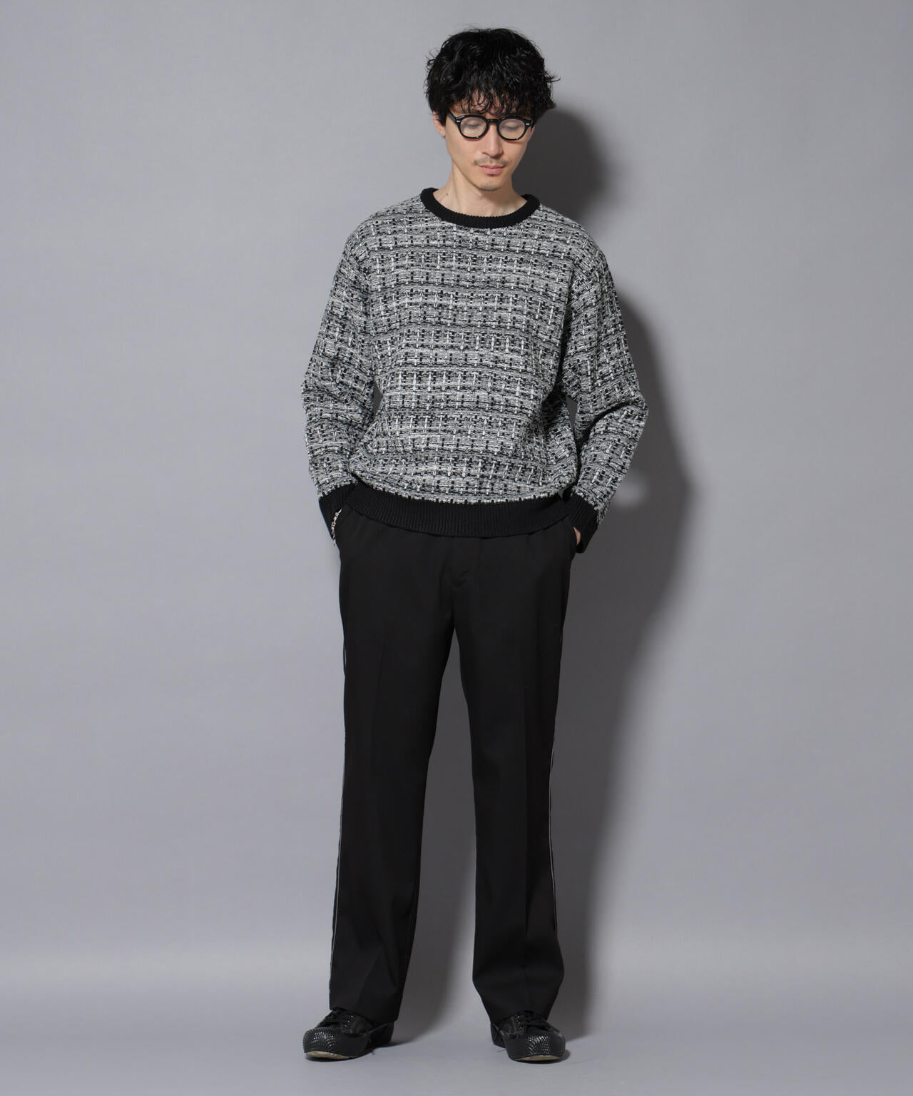 ツイードジャガードニット 6726122206