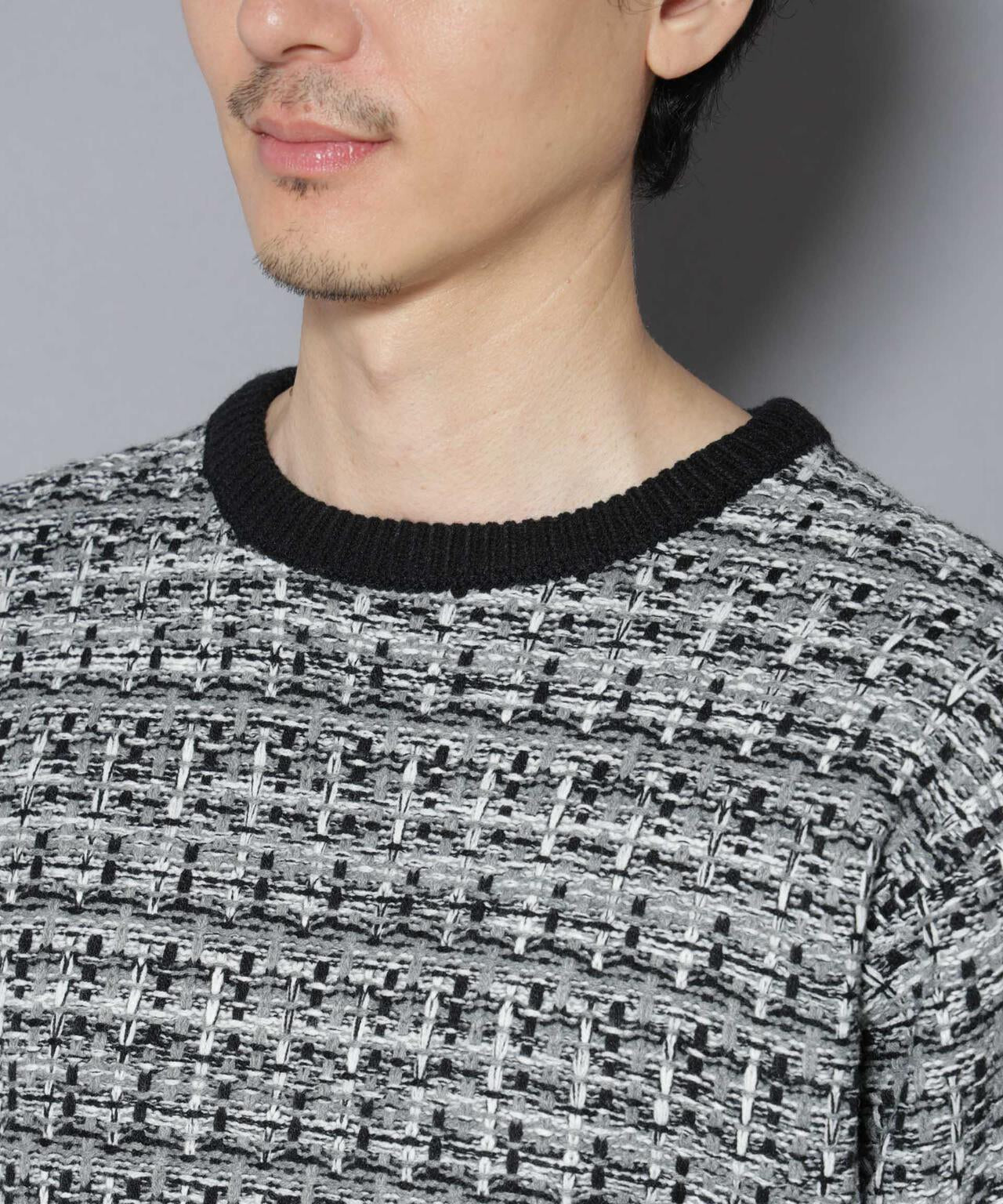 ウールジャガードニット ☆人気のグレー | DEHONINGPOT.NL