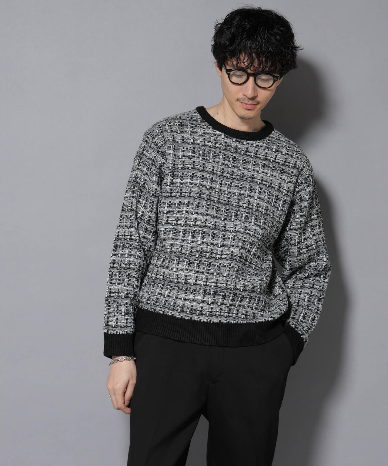 ツイードジャガードニット 6726122206