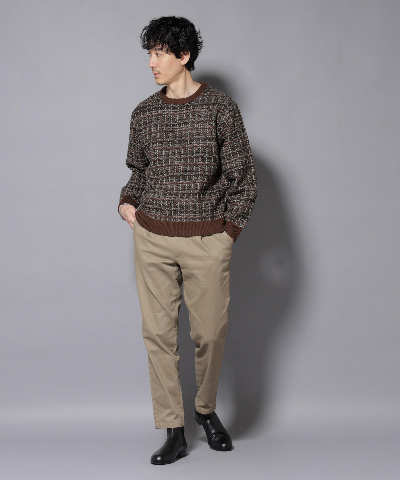 ツイードジャガードニット 6726122206