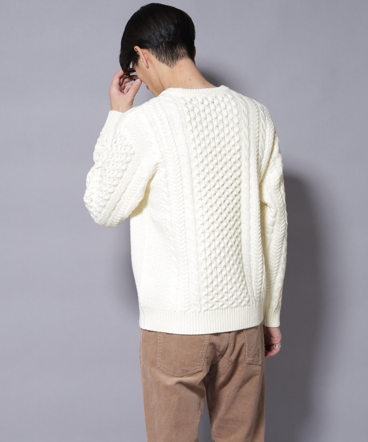 ローゲージケーブルニット 6726122207