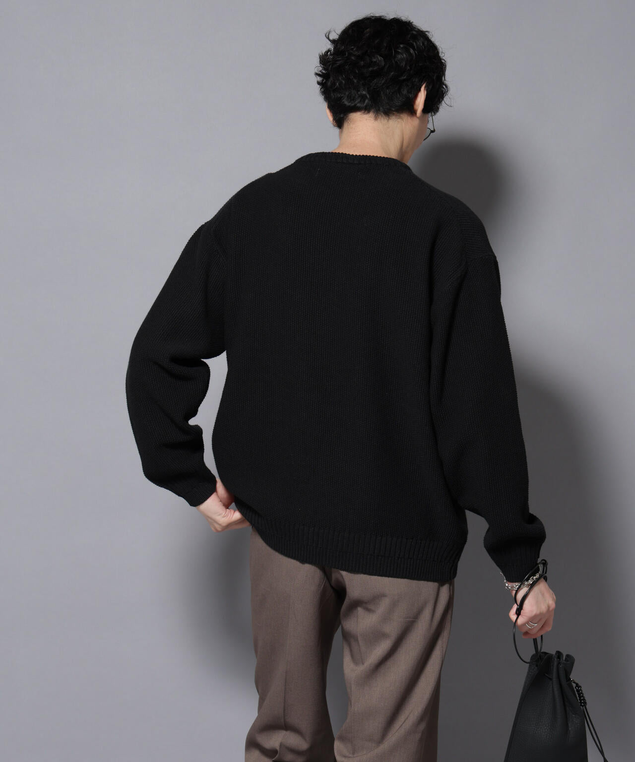 コットンMIXバルキーカノコクルーネックニット 6726122209