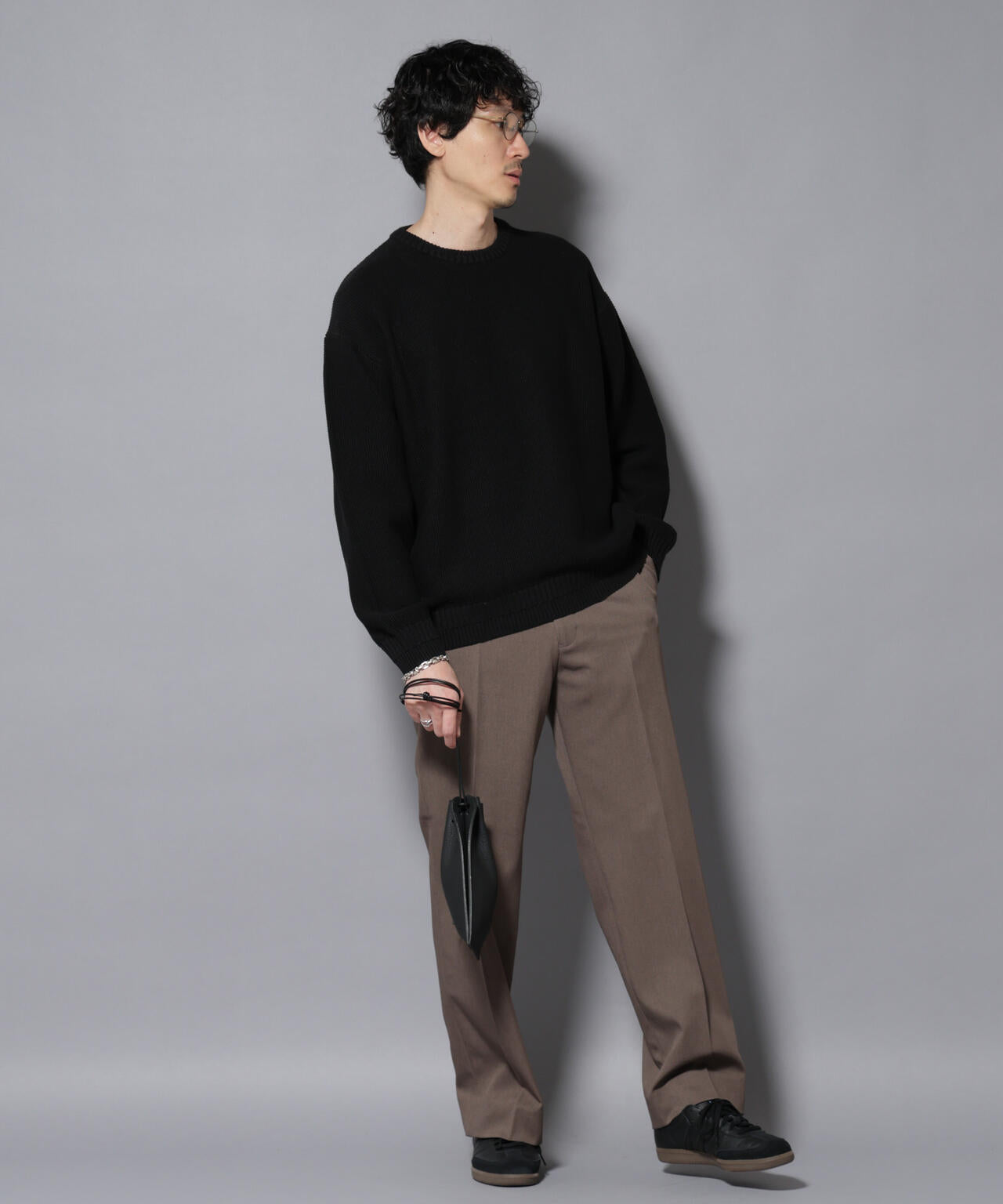 コットンMIXバルキーカノコクルーネックニット 6726122209