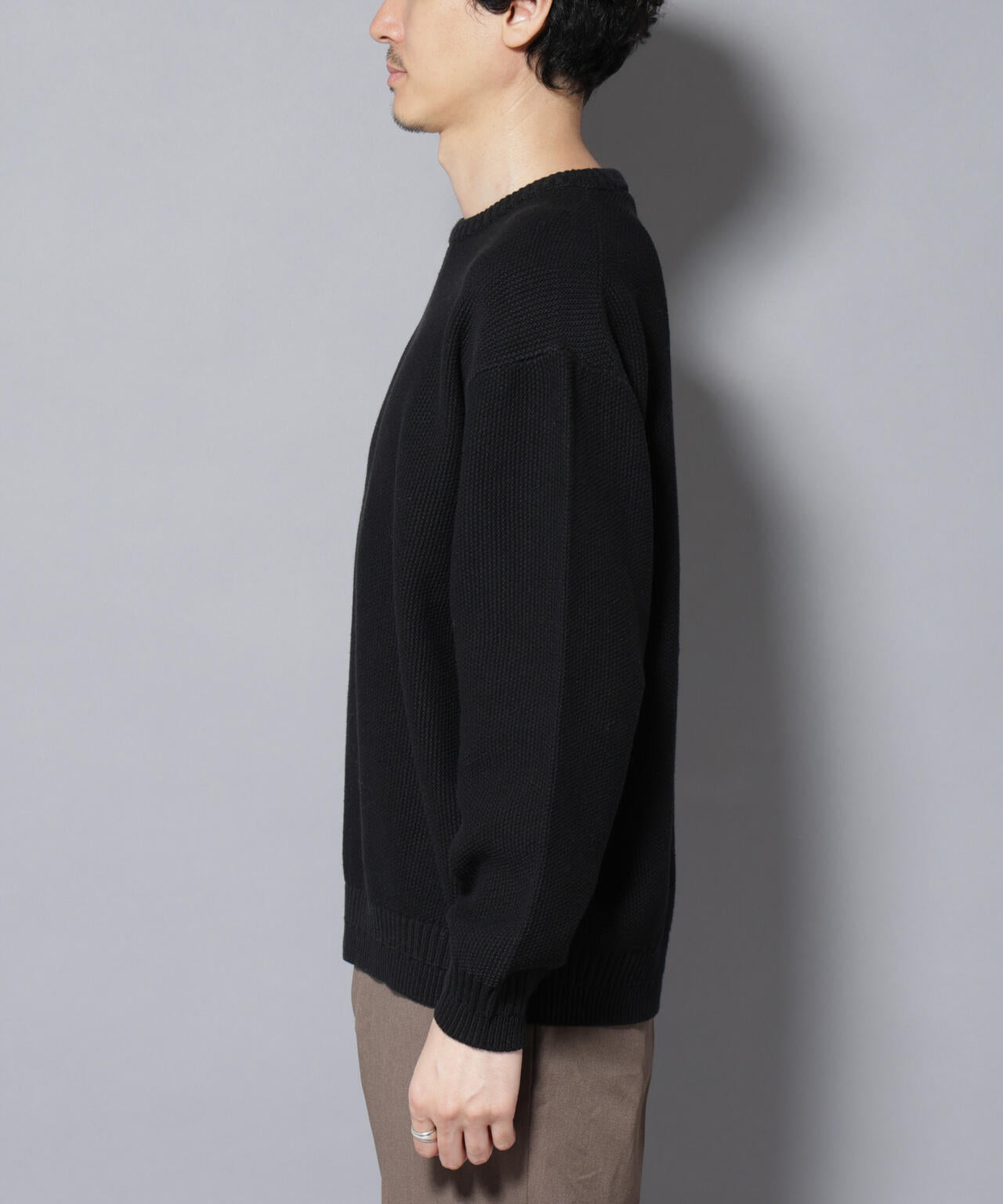 コットンMIXバルキーカノコクルーネックニット 6726122209