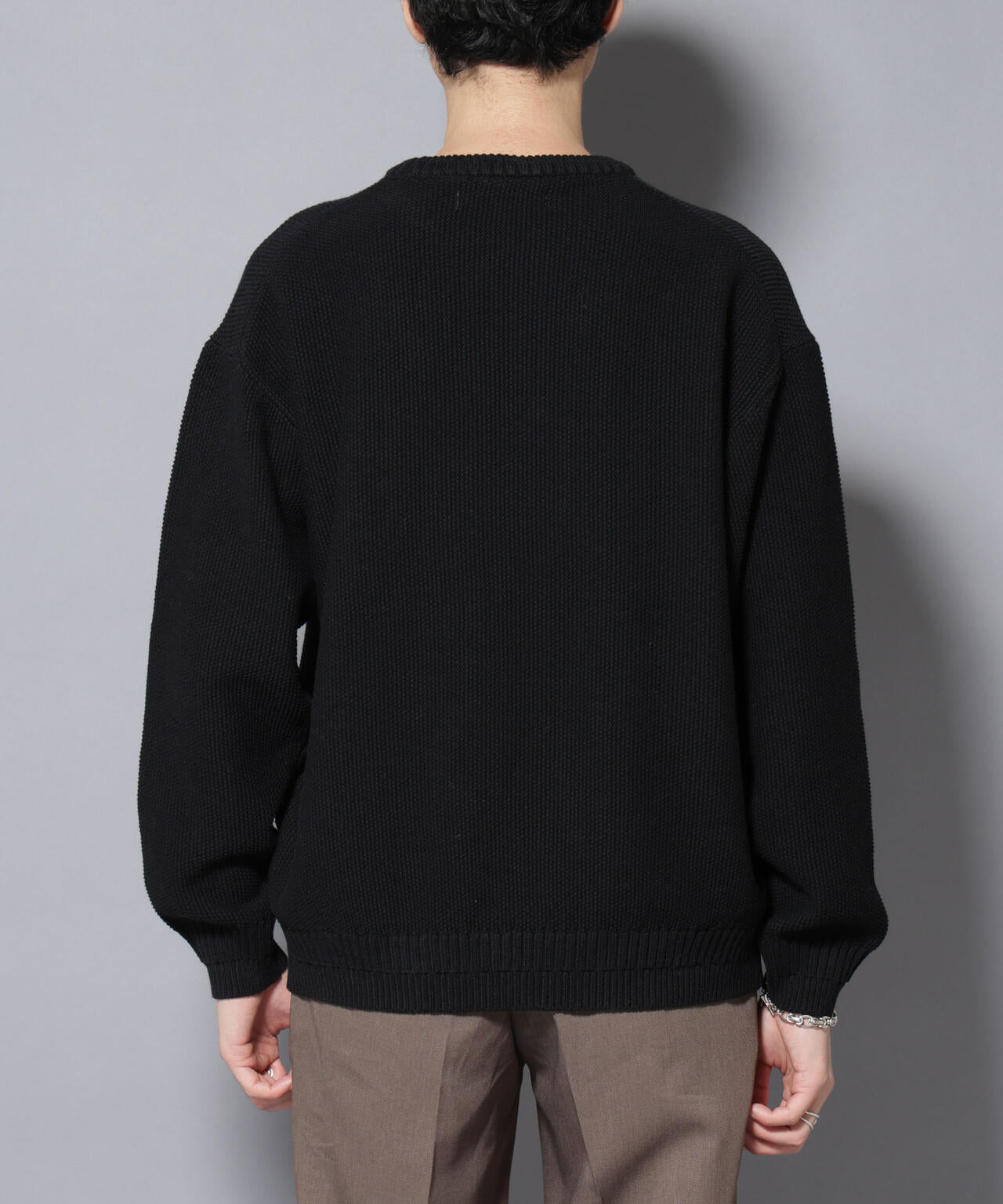 コットンMIXバルキーカノコクルーネックニット 6726122209