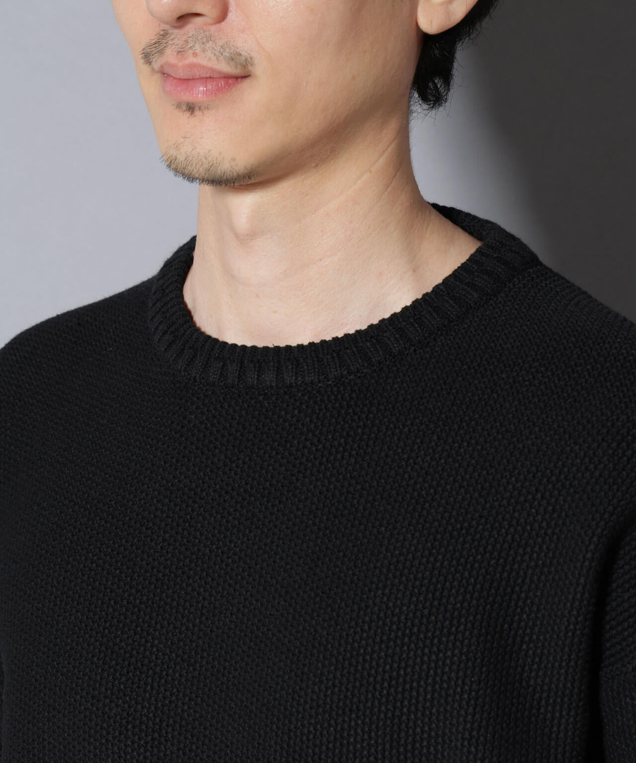 コットンMIXバルキーカノコクルーネックニット 6726122209