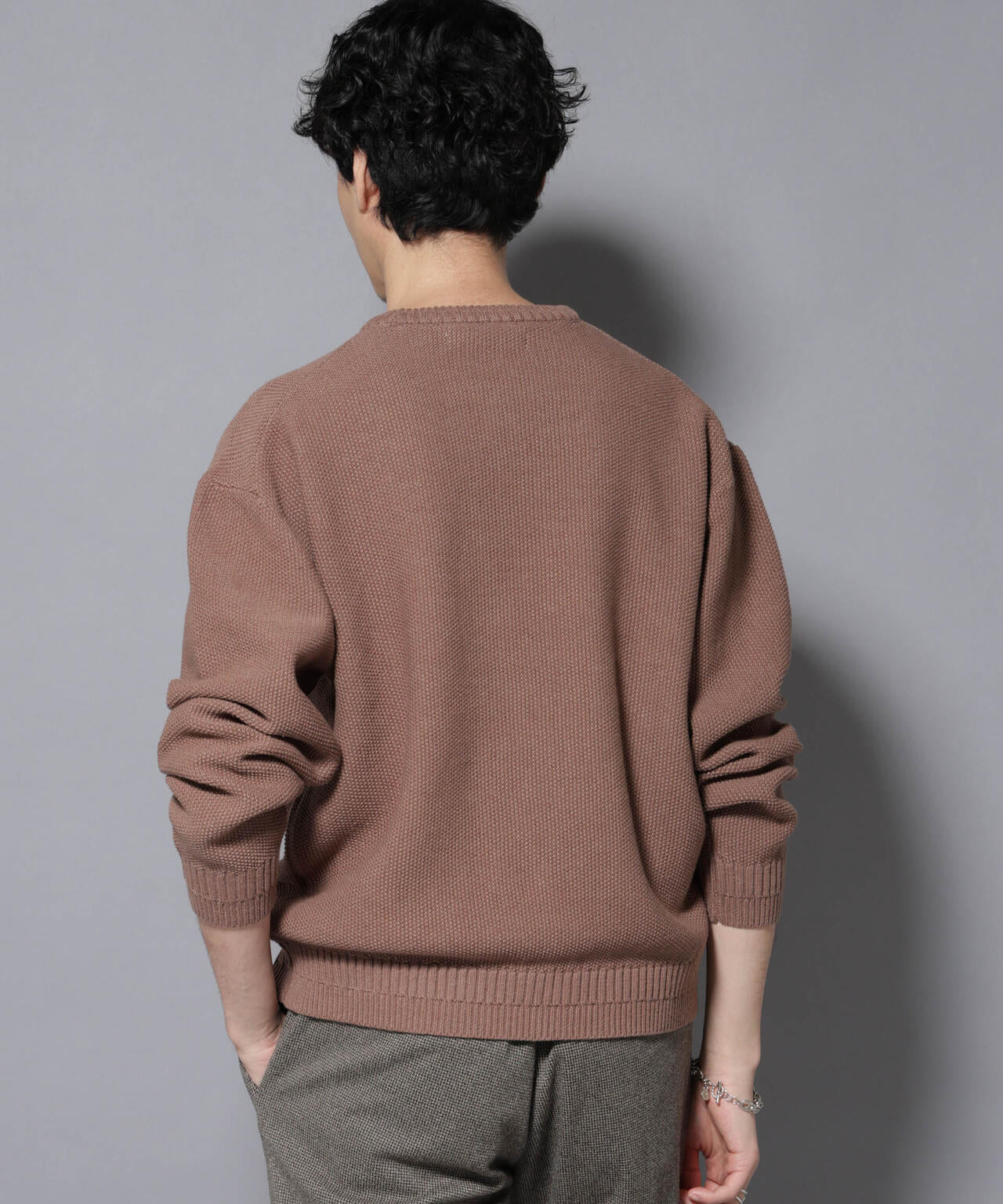 コットンMIXバルキーカノコクルーネックニット 6726122209