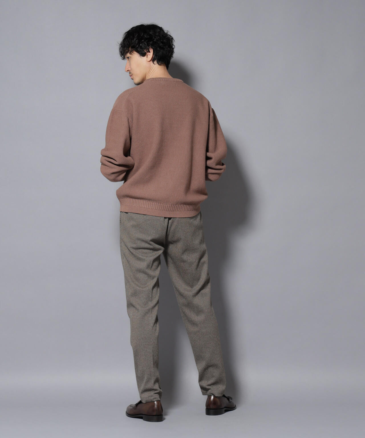 コットンMIXバルキーカノコクルーネックニット 6726122209