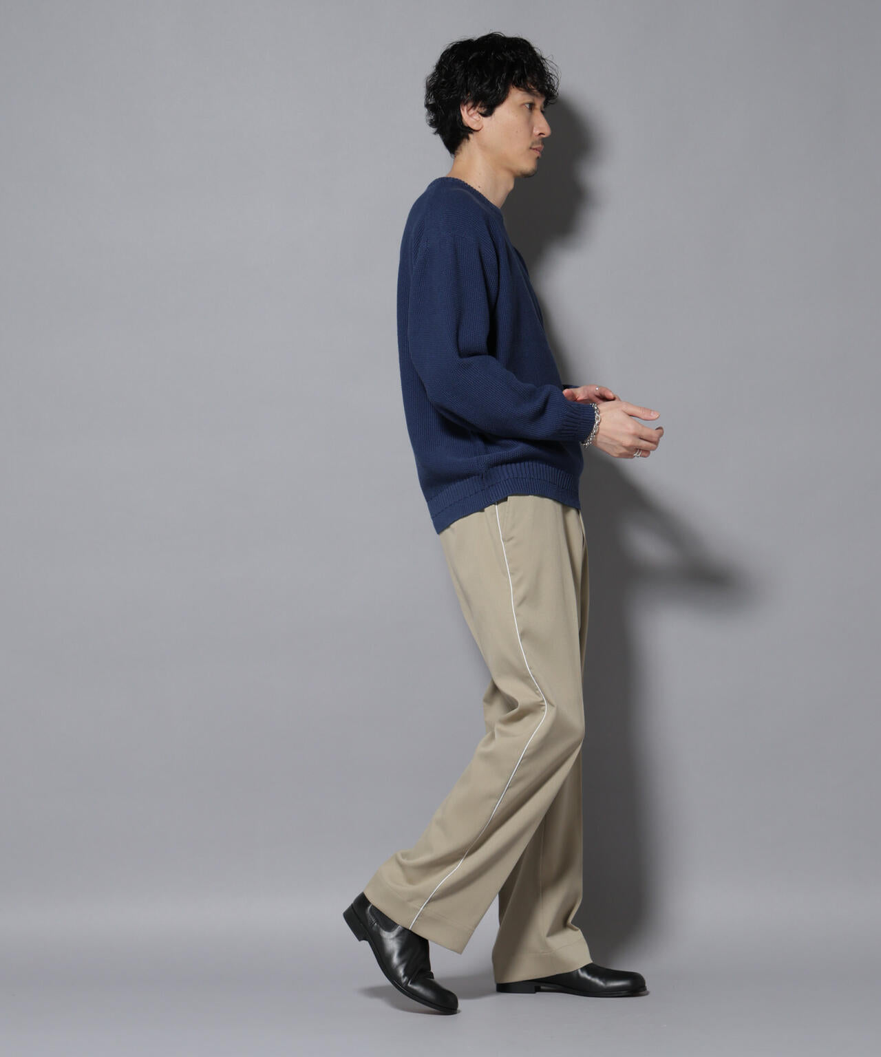 コットンMIXバルキーカノコクルーネックニット 6726122209