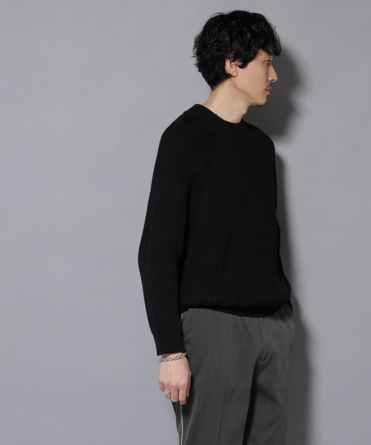 コットンMIXバルキーモックネックニット 6726122210