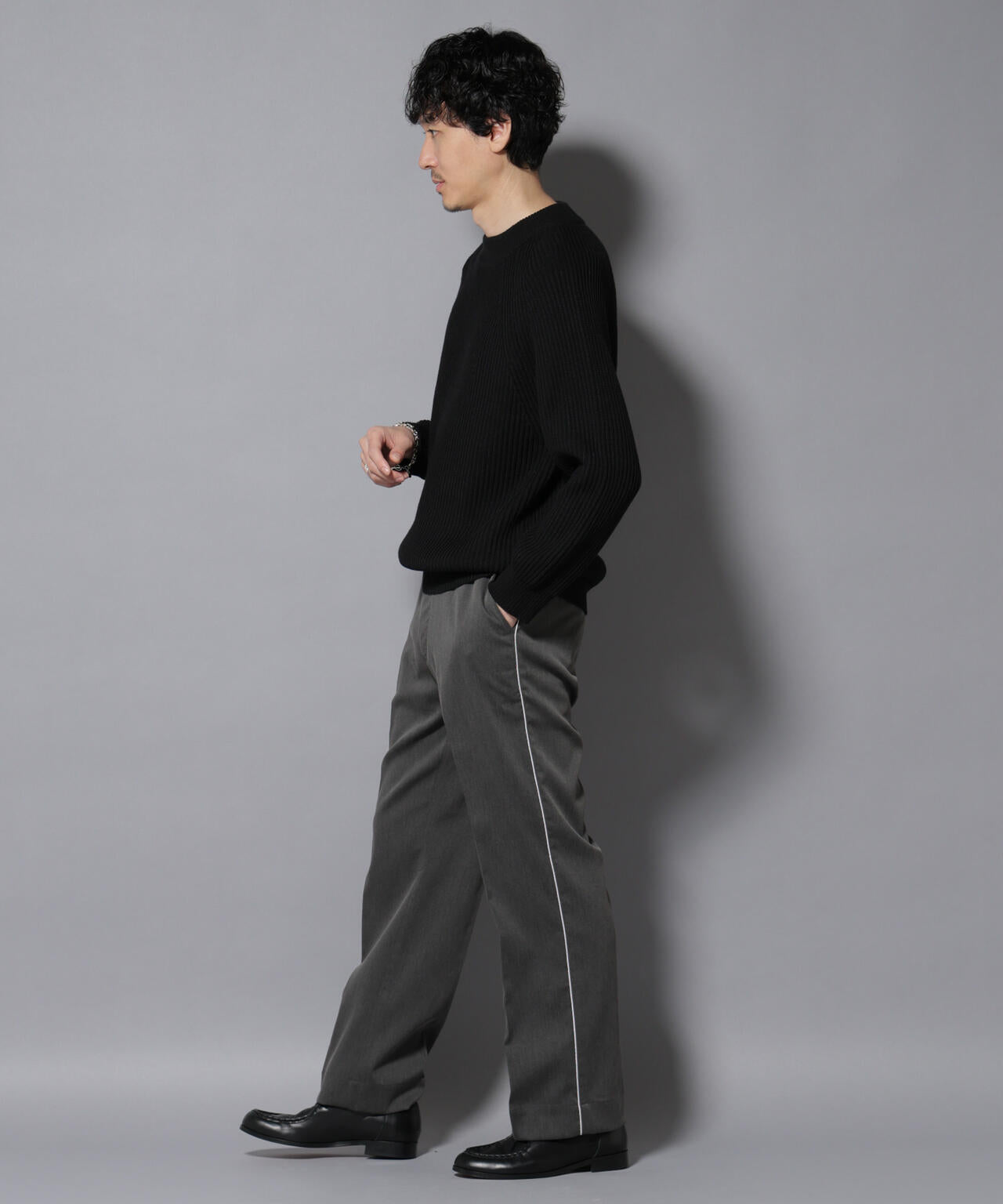 コットンMIXバルキーモックネックニット 6726122210