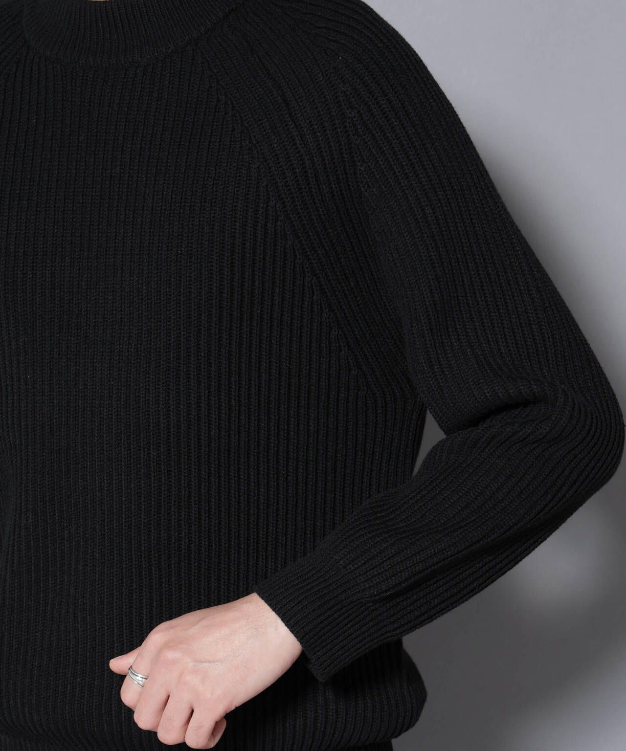 コットンMIXバルキーモックネックニット 6726122210