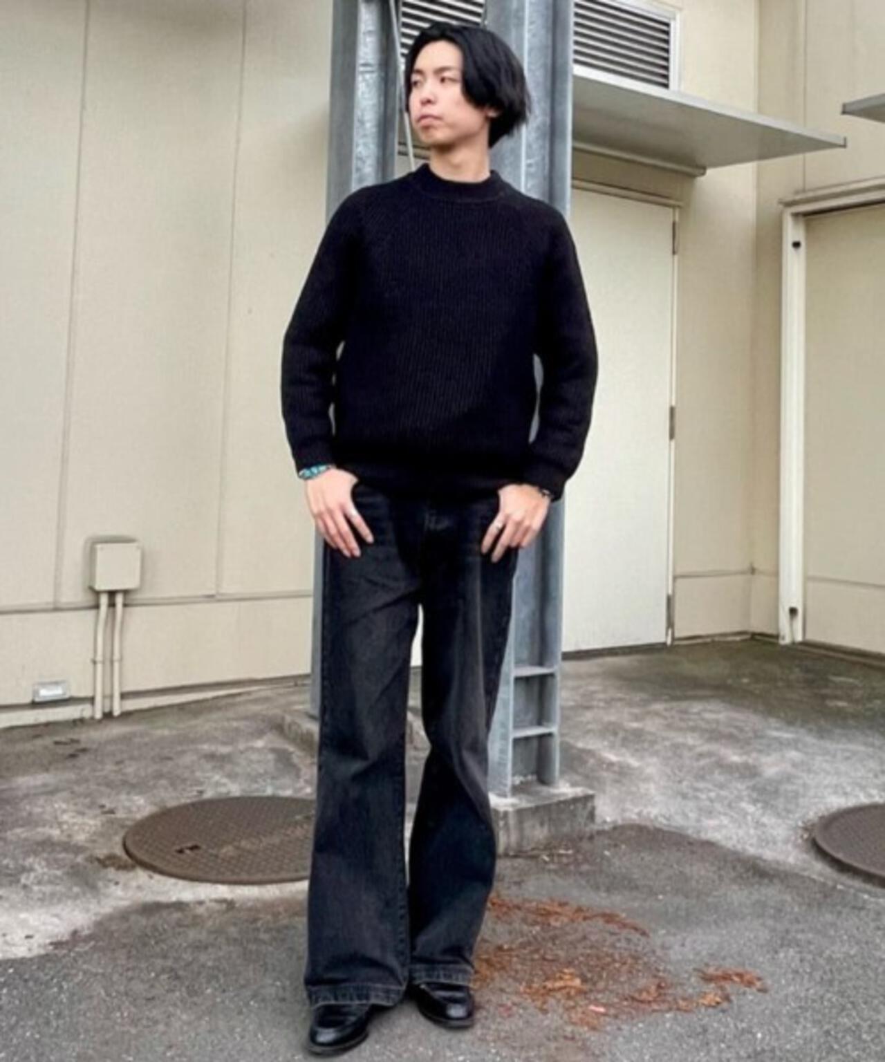 コットンMIXバルキーモックネックニット 6726122210