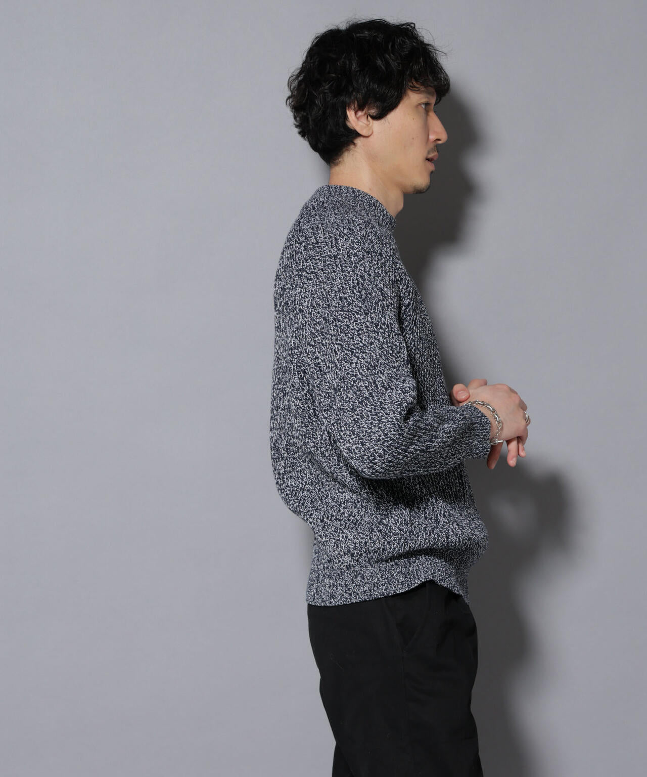 コットンMIXバルキーモックネックニット 6726122210