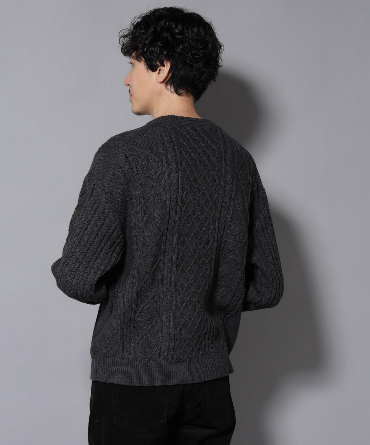 コットンMIXバルキーケーブルニット 6726122211