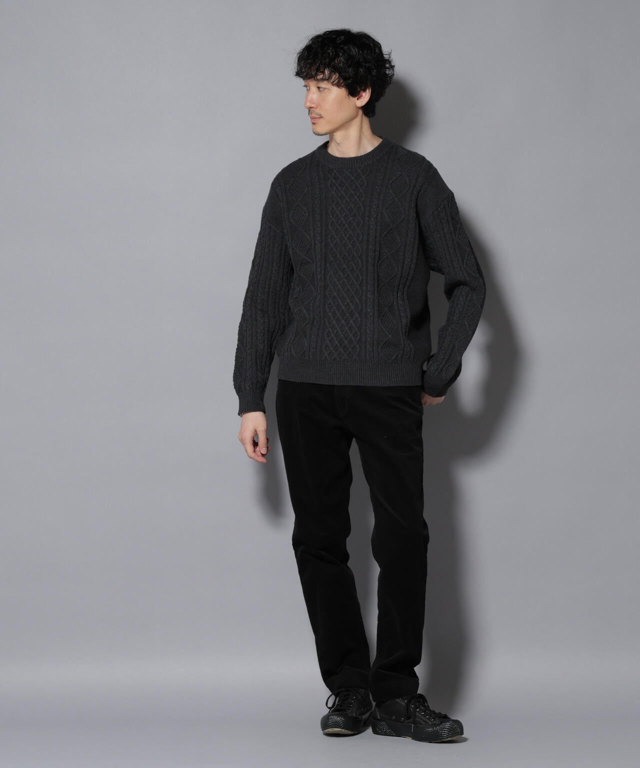 コットンMIXバルキーケーブルニット 6726122211