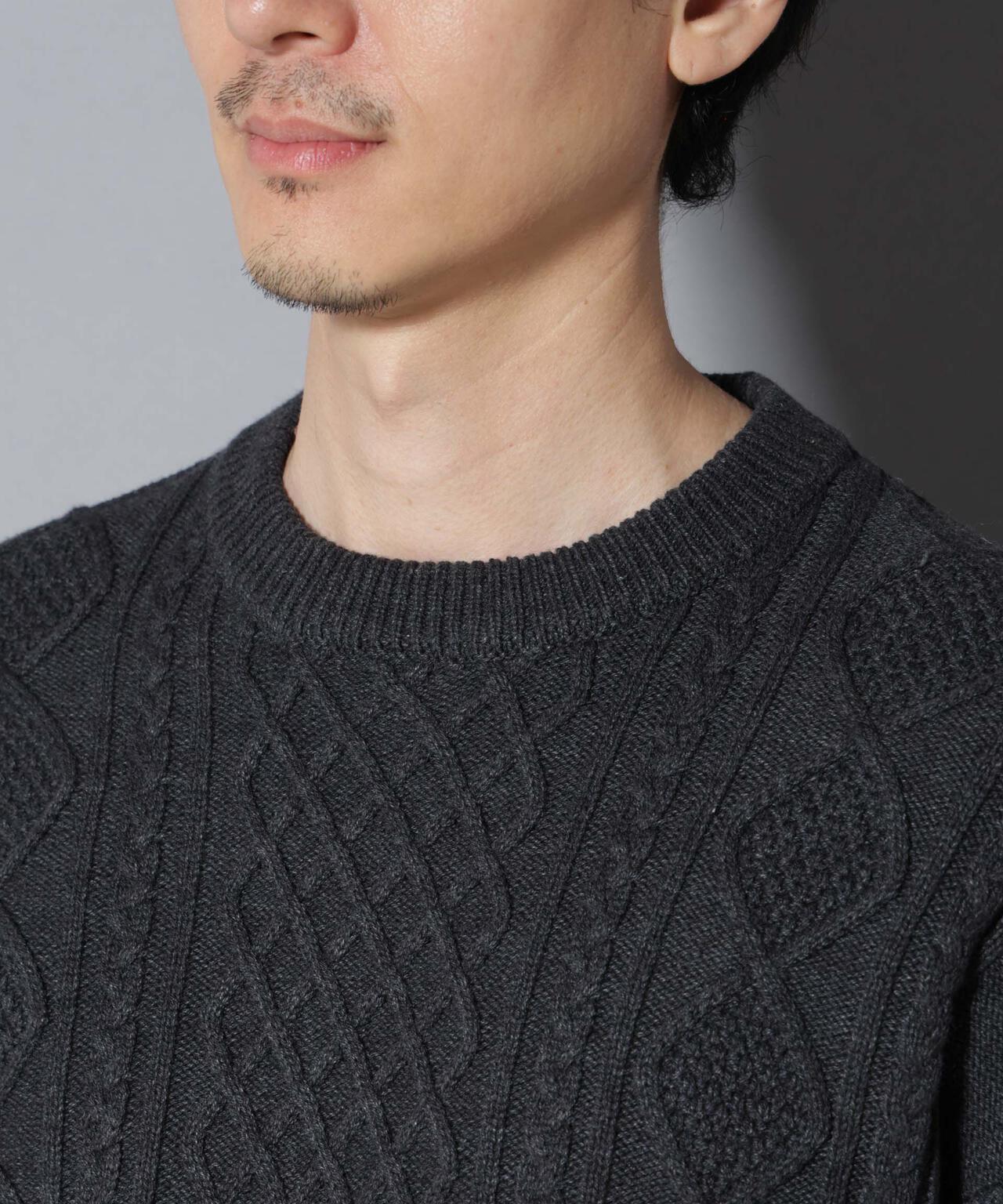 コットンMIXバルキーケーブルニット 6726122211